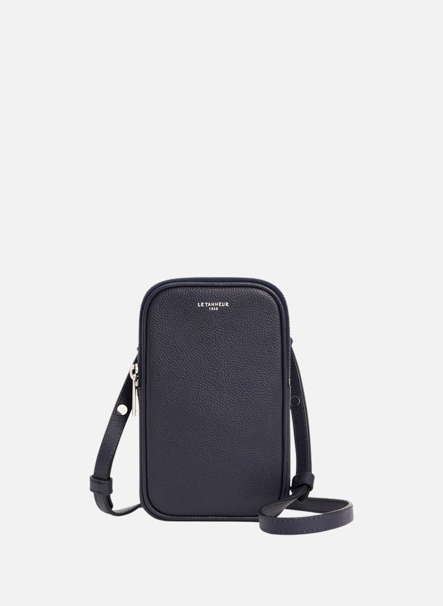 Etui téléphone en cuir grainé LE TANNEUR Bleu