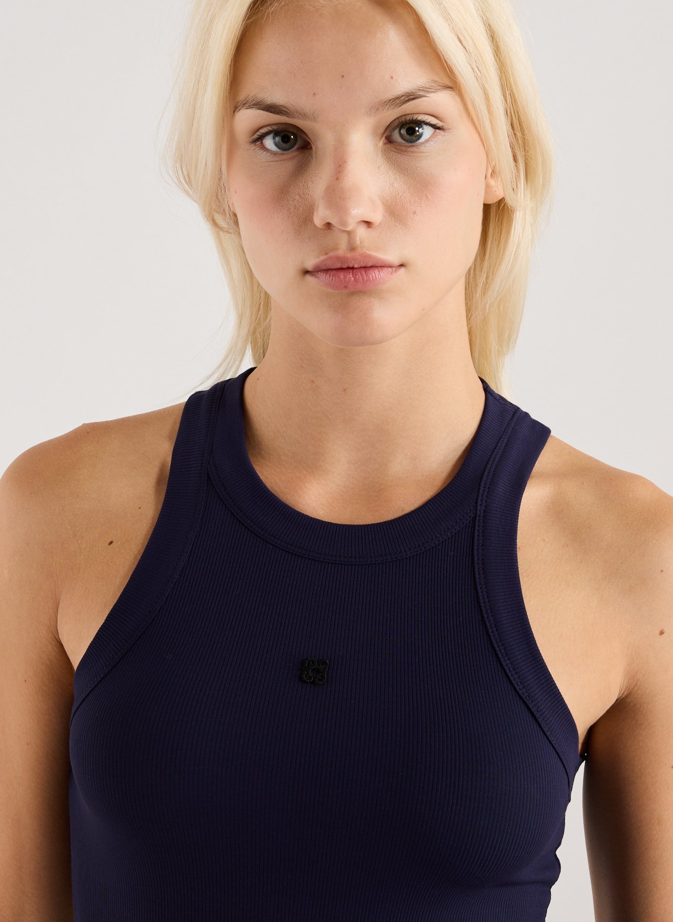 Audrey cotton tank top VANNINA VESPERINI Blue