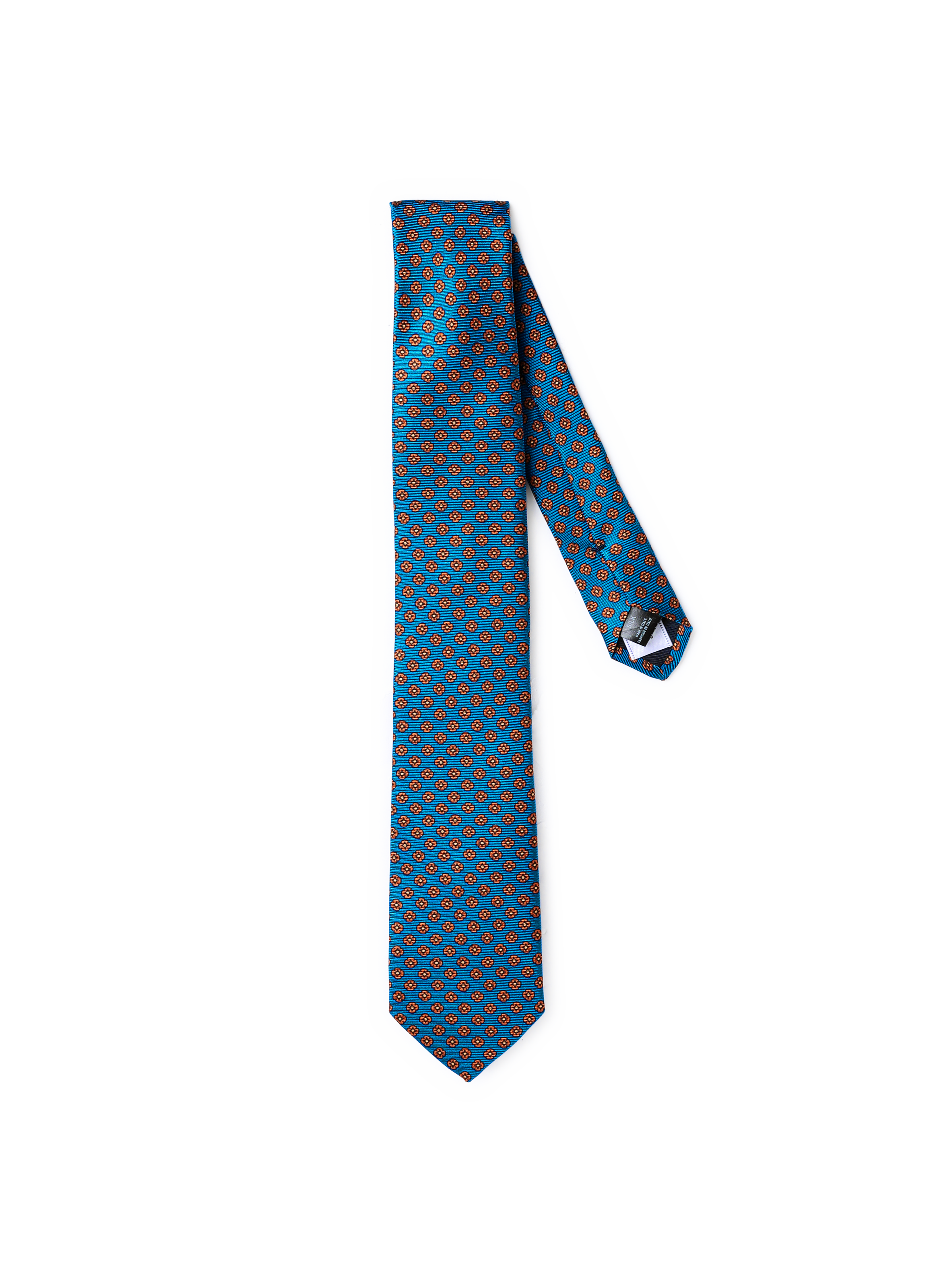 AU PRINTEMPS PARIS Silk tie with floral pattern Multicolour