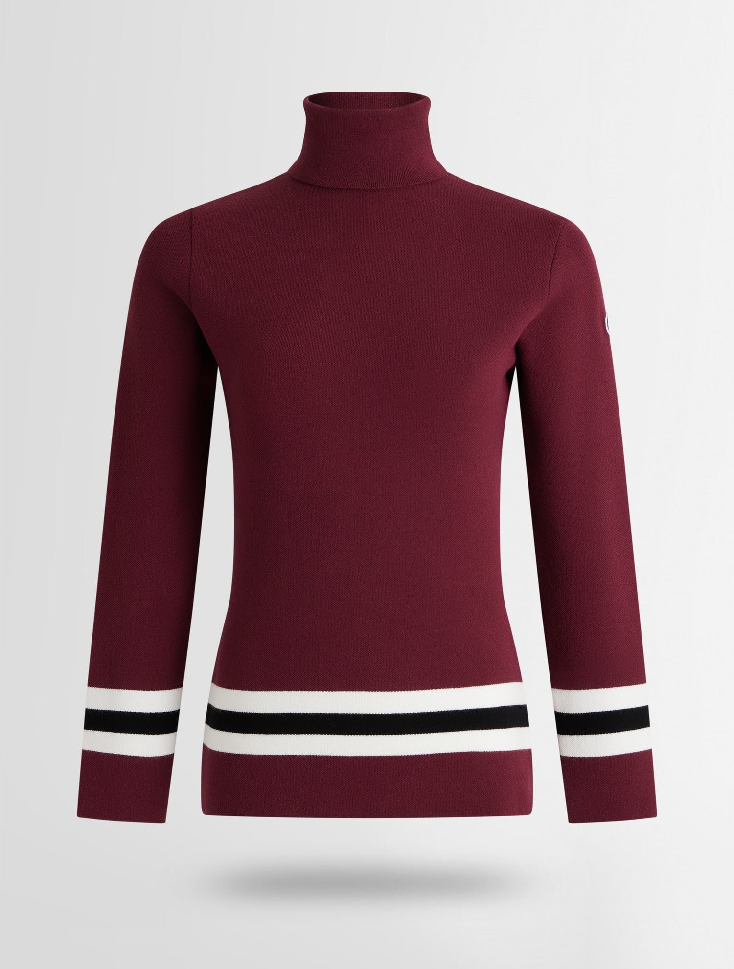 Pull judith col roulé coupe ajustée FUSALP Rouge