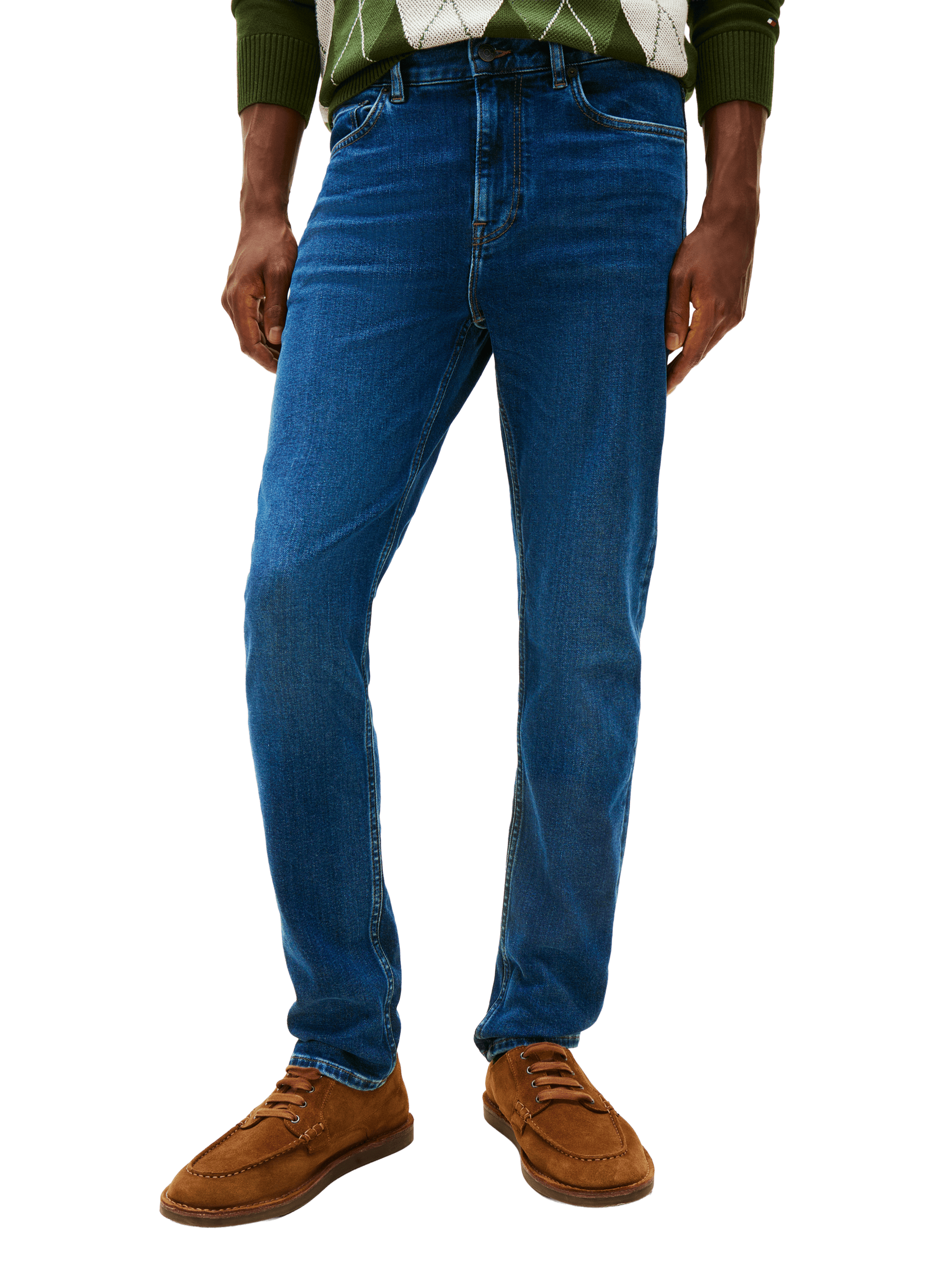 Jean coupe slim en coton mélangé TOMMY HILFIGER Bleu