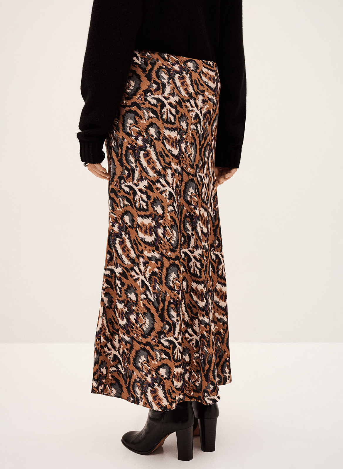 Jupe midi impimée onintia BA&SH Orange