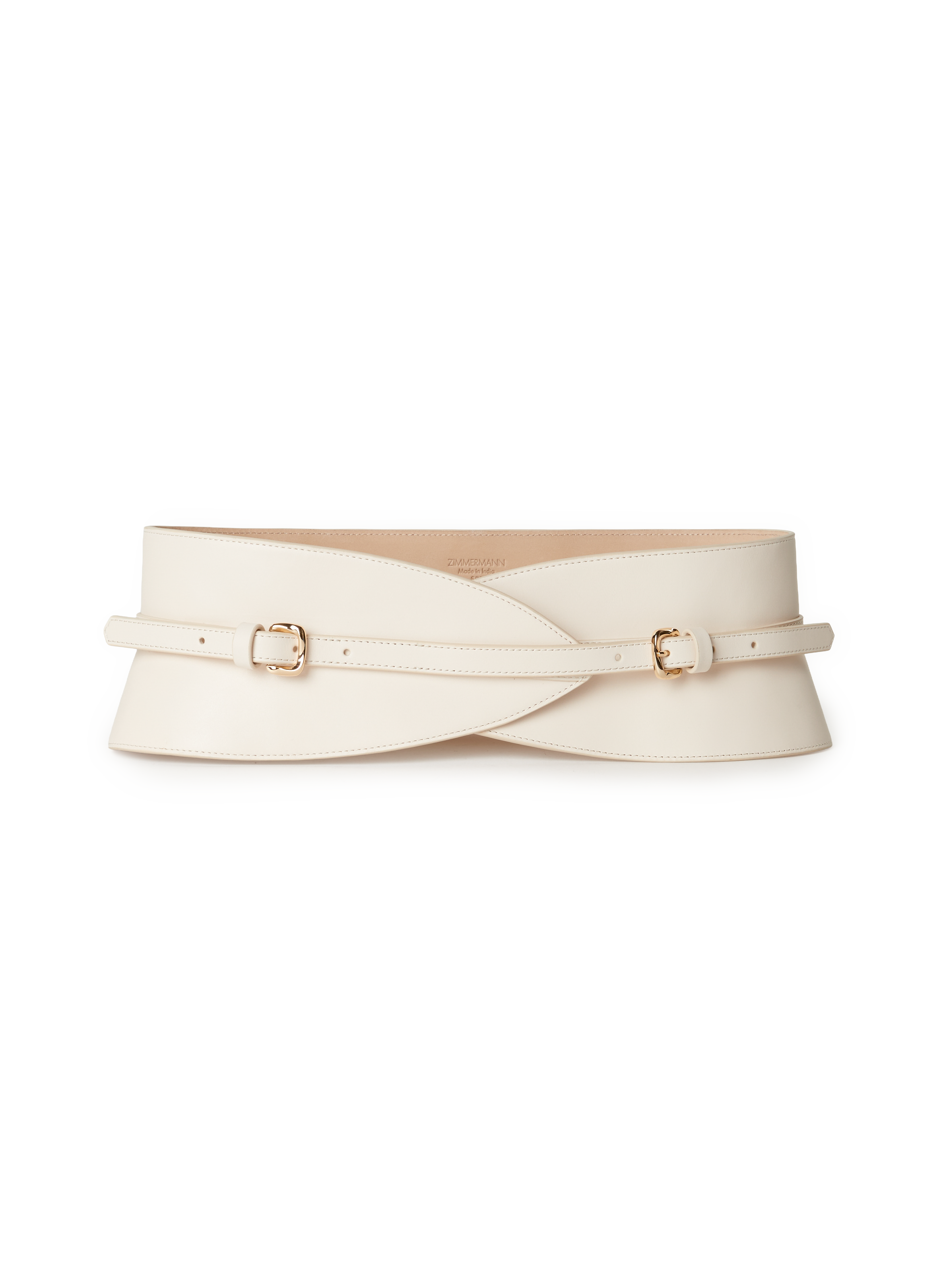 ZIMMERMANN Wide adjustable leather belt White