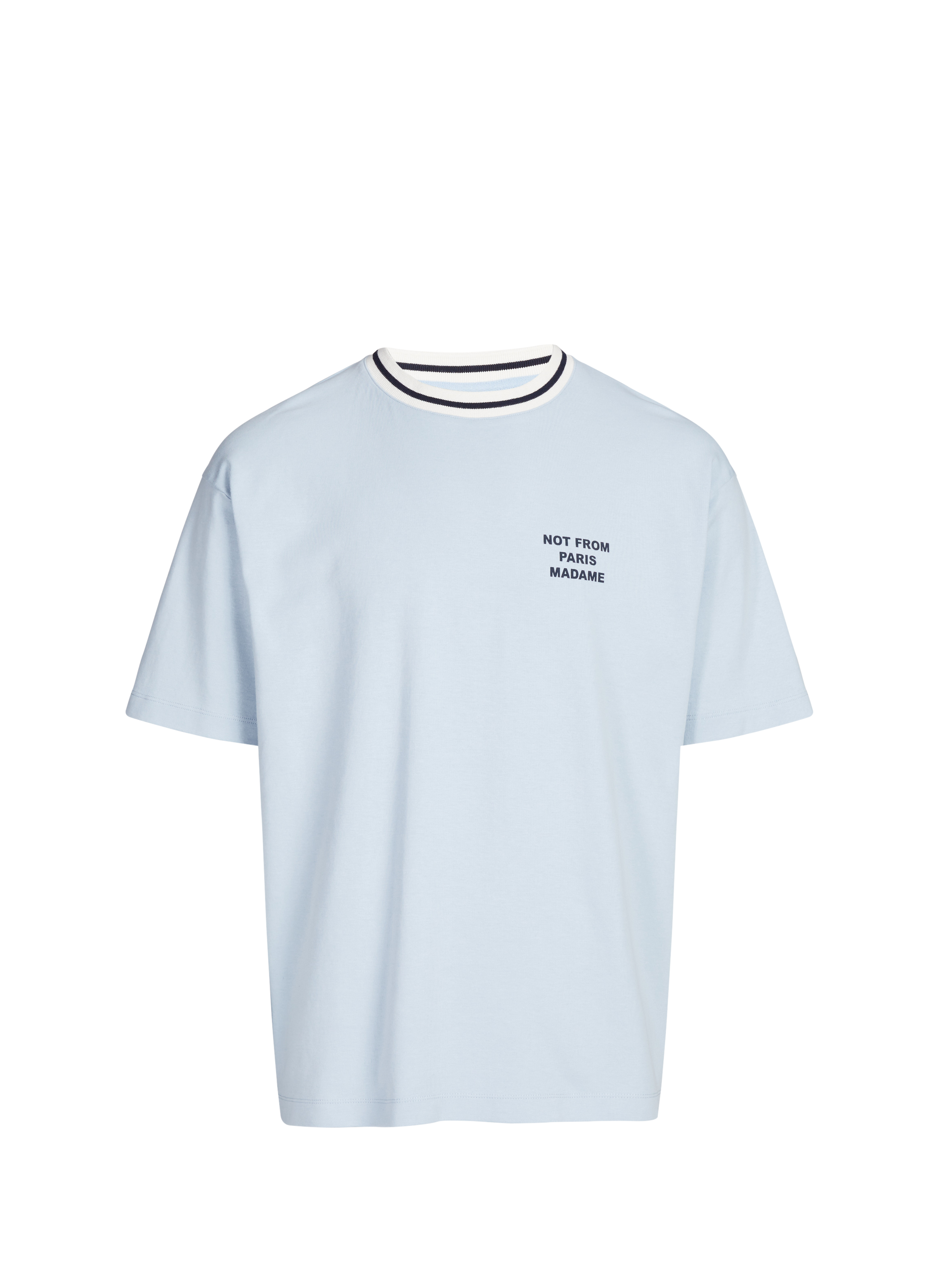 T-shirt à col rond en coton DROLE DE MONSIEUR Bleu