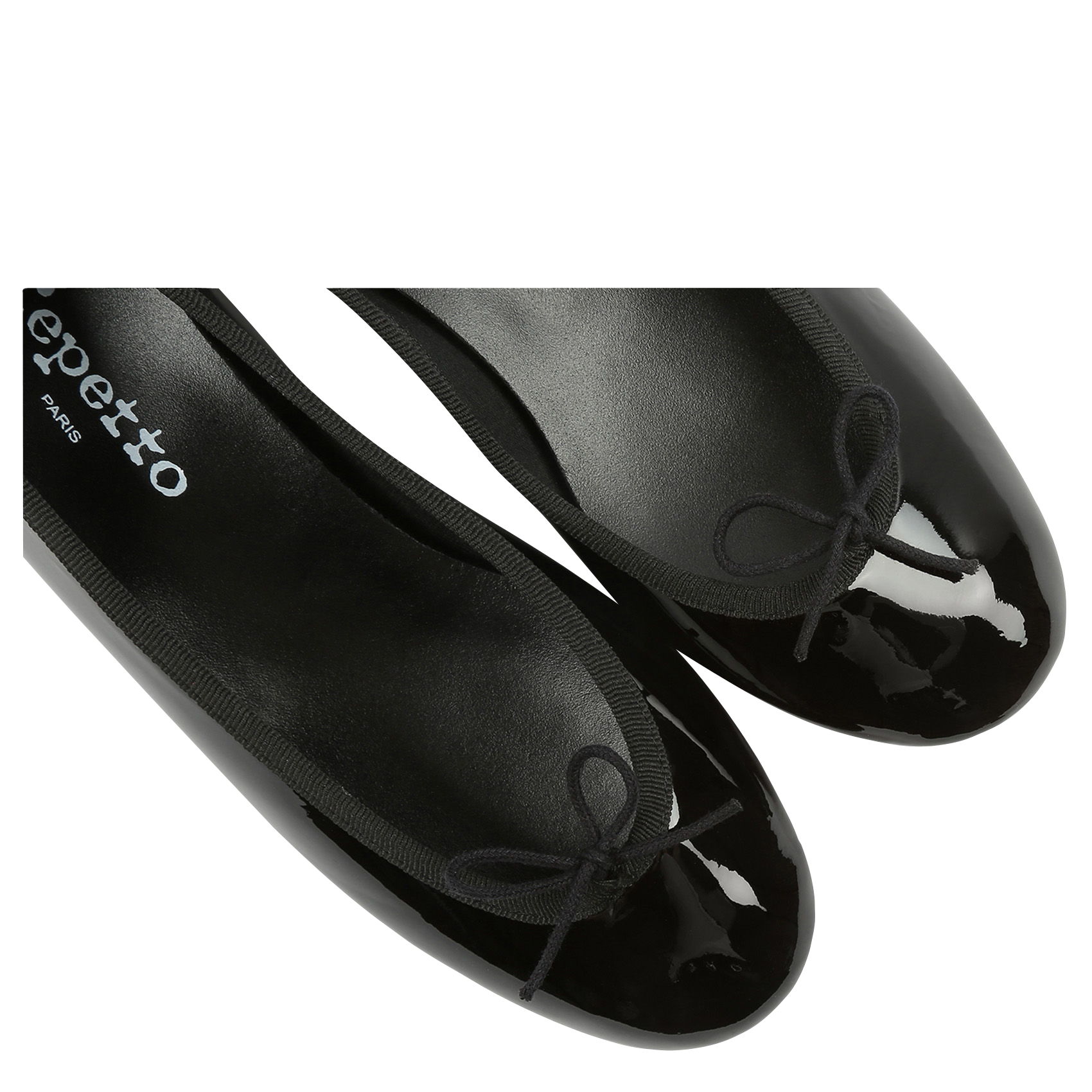 Ballerines à talons en cuir vernis camille REPETTO Noir