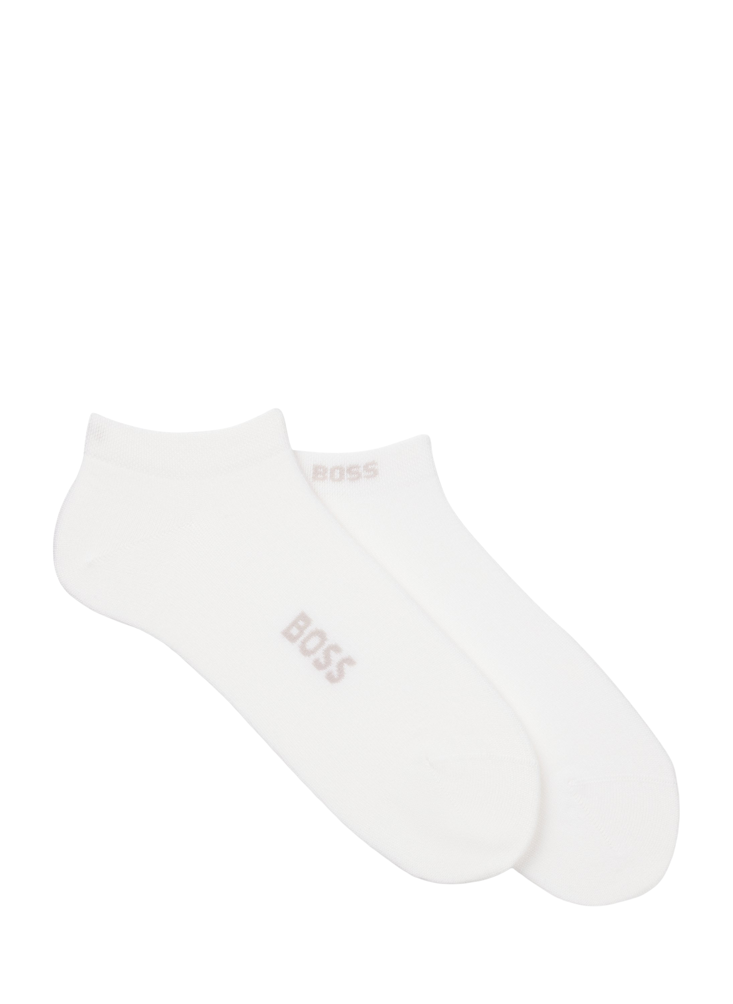 Lot de 2 paires de chaussettes basses BOSS Blanc