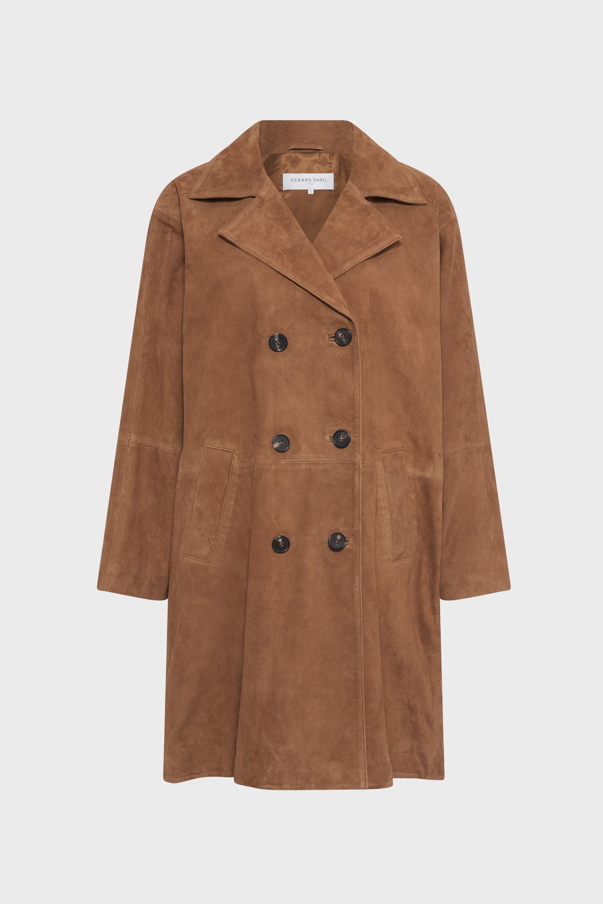 Manteau en cuir velours - manon GERARD DAREL Marron