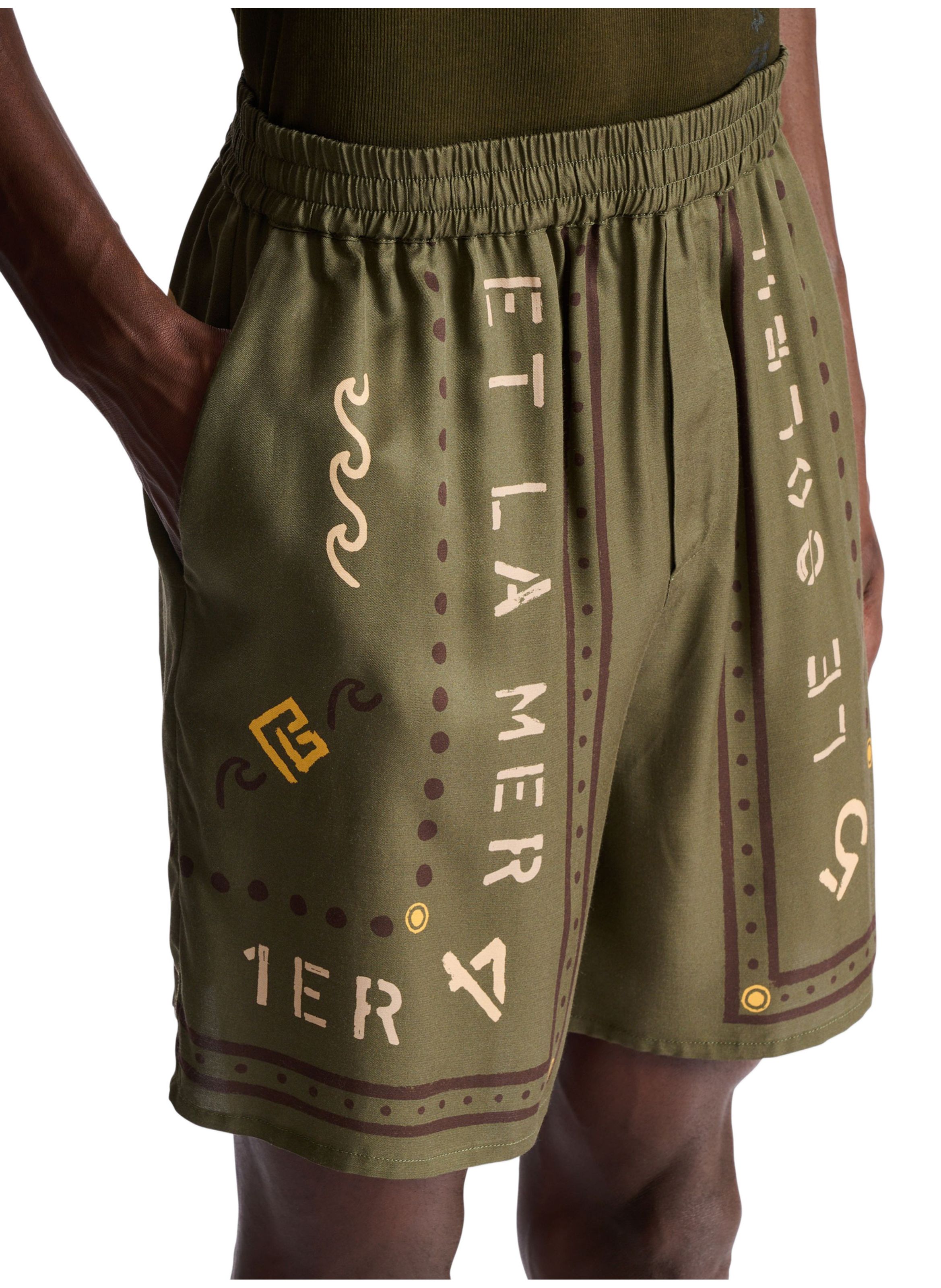 Bermuda imprimé balmain club BALMAIN Vert