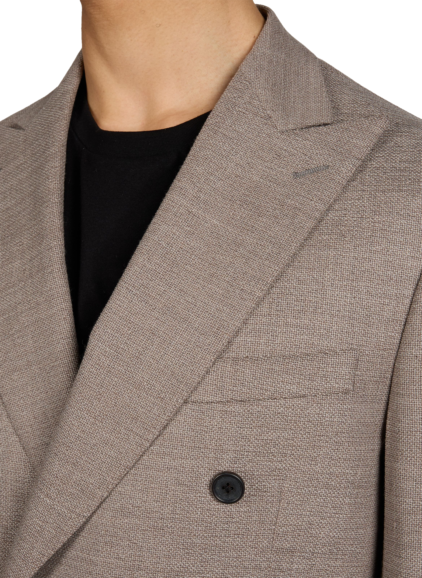 Tweed wool blend blazer CORNELIANI Brown