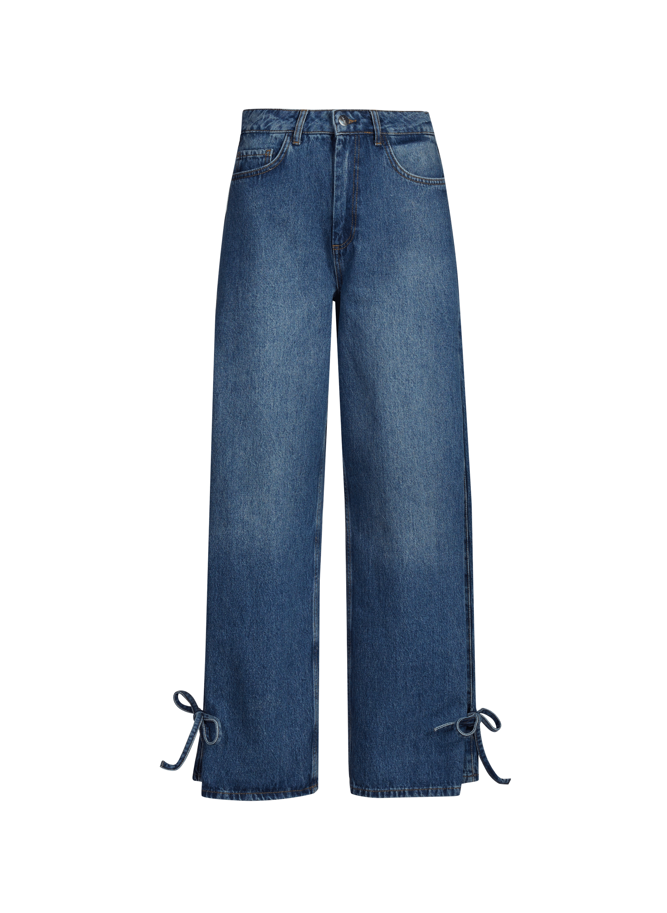 Mid-rise wide-leg jeans OBJECT Blue