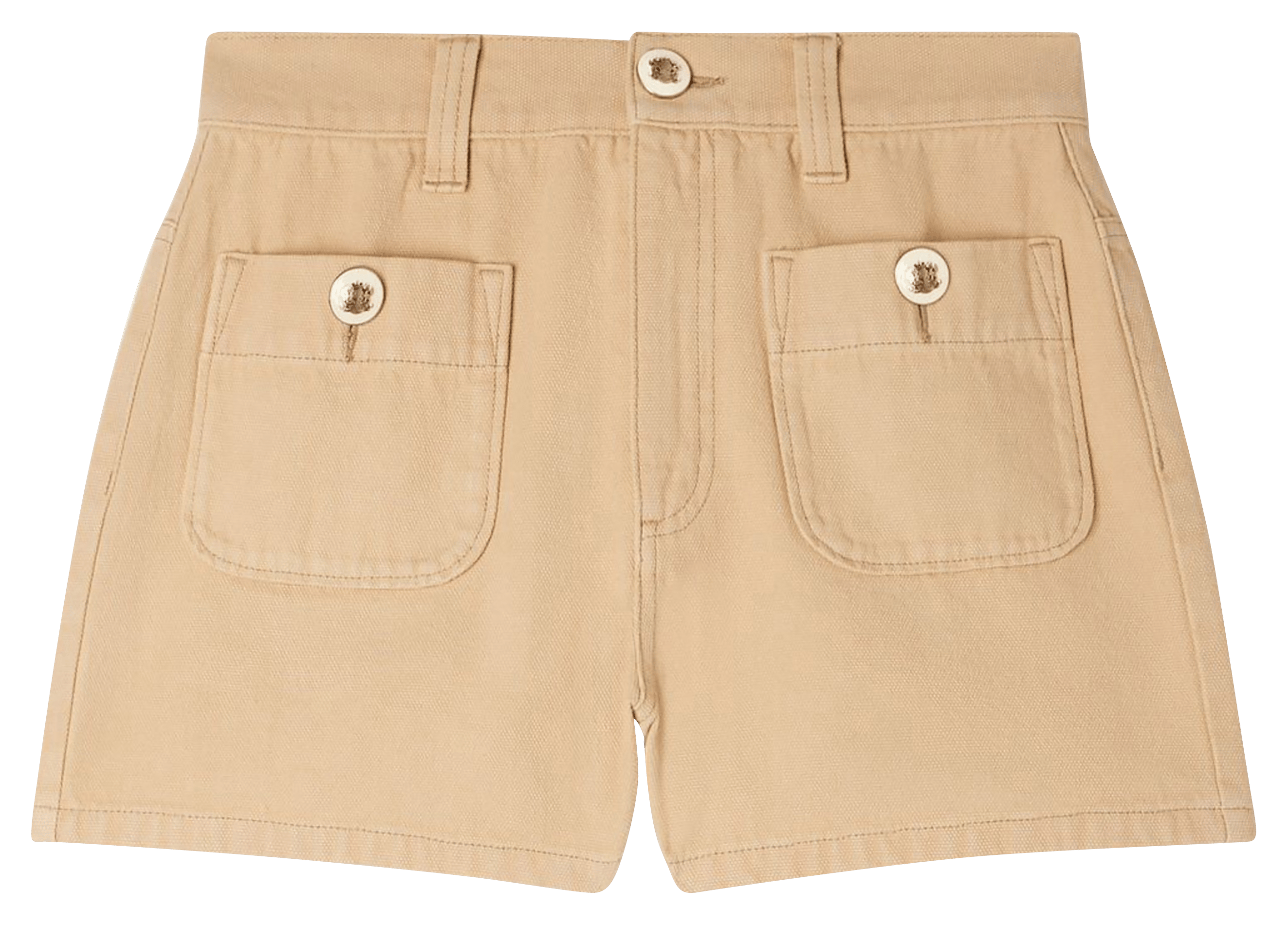 Short droit en coton SANDRO Beige
