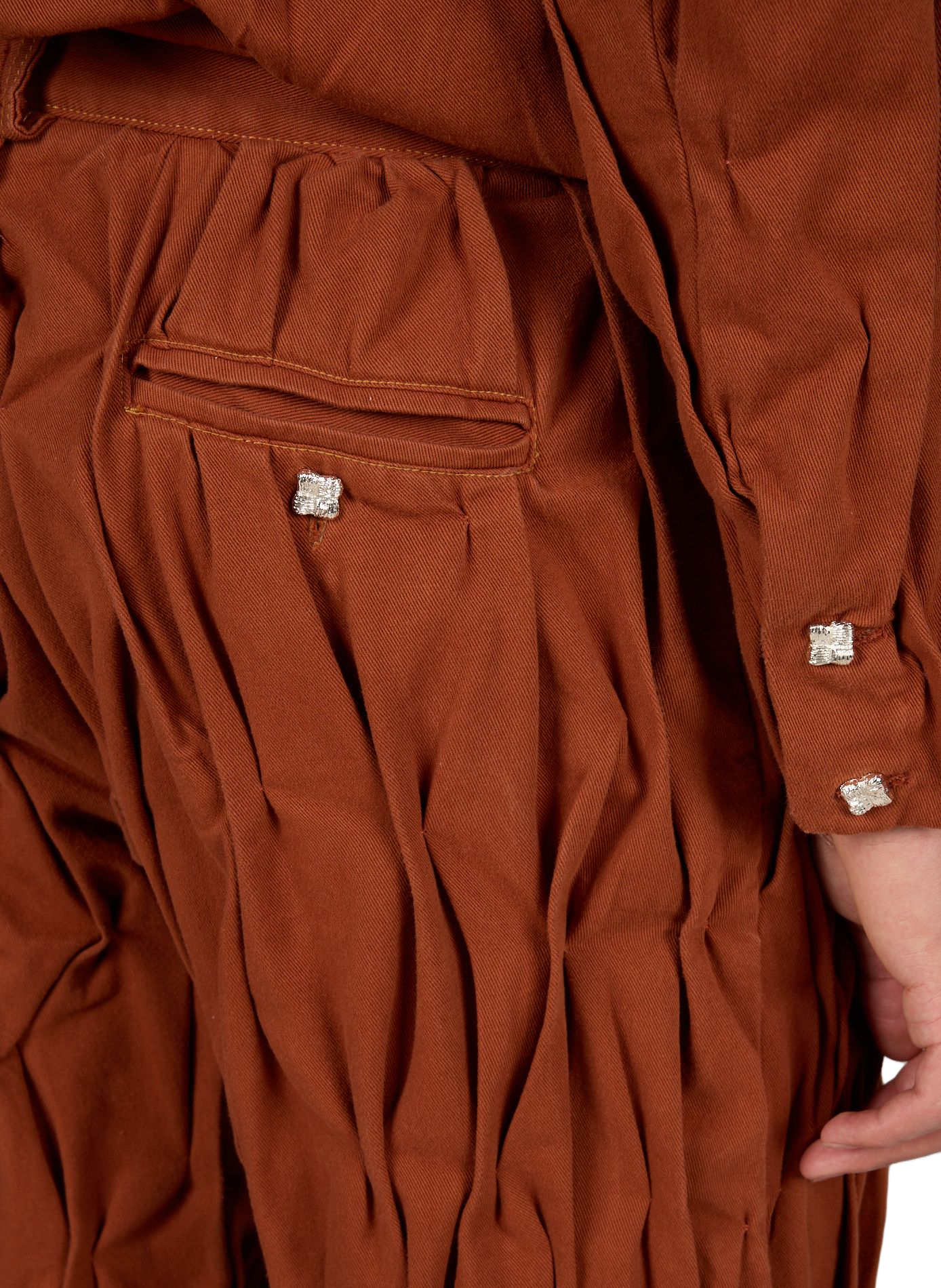 Pantalon Tormenta en coton plissé CAMPILLO Marron