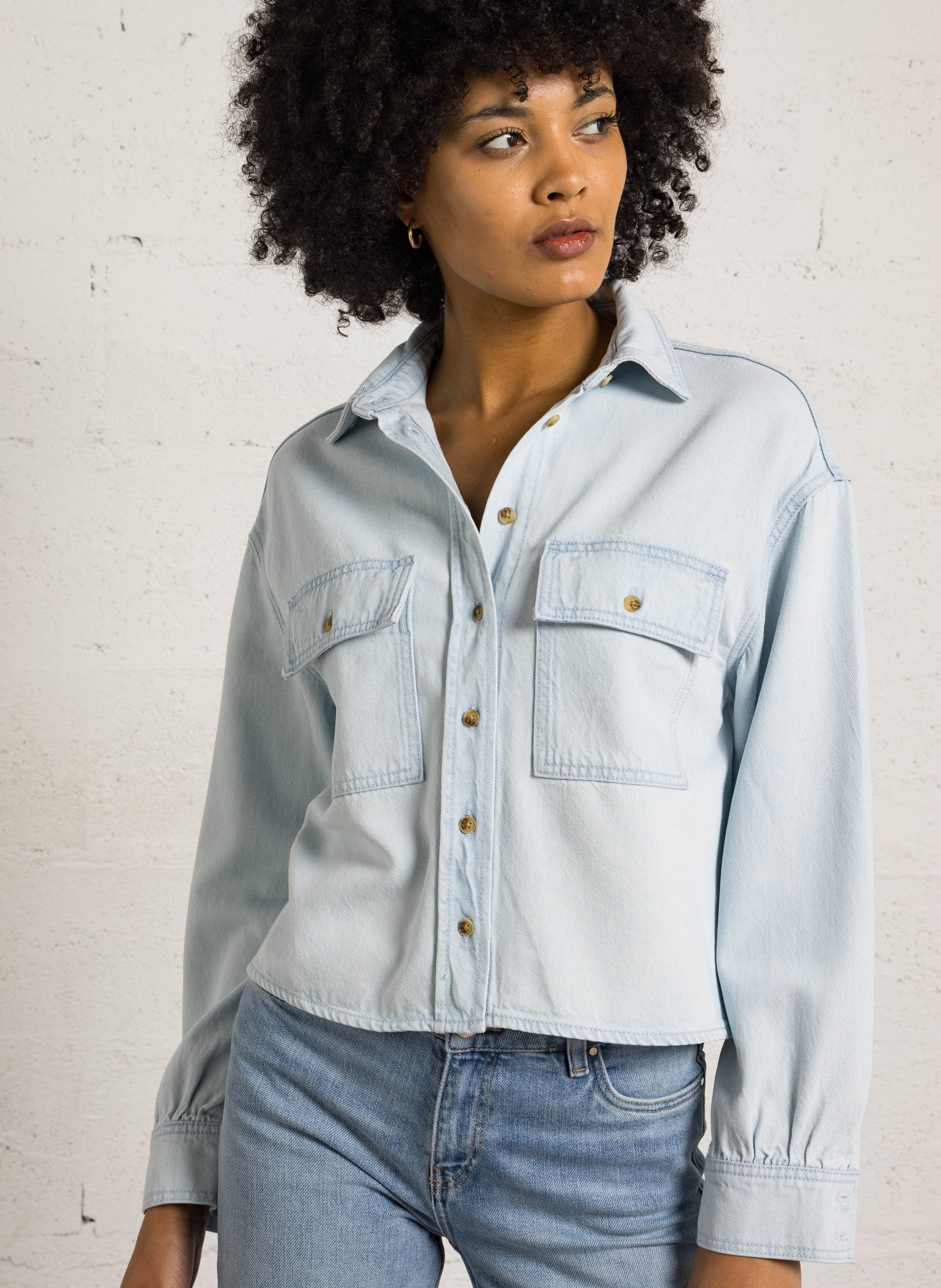 Chemise en jean clara MAISON 123 Bleu