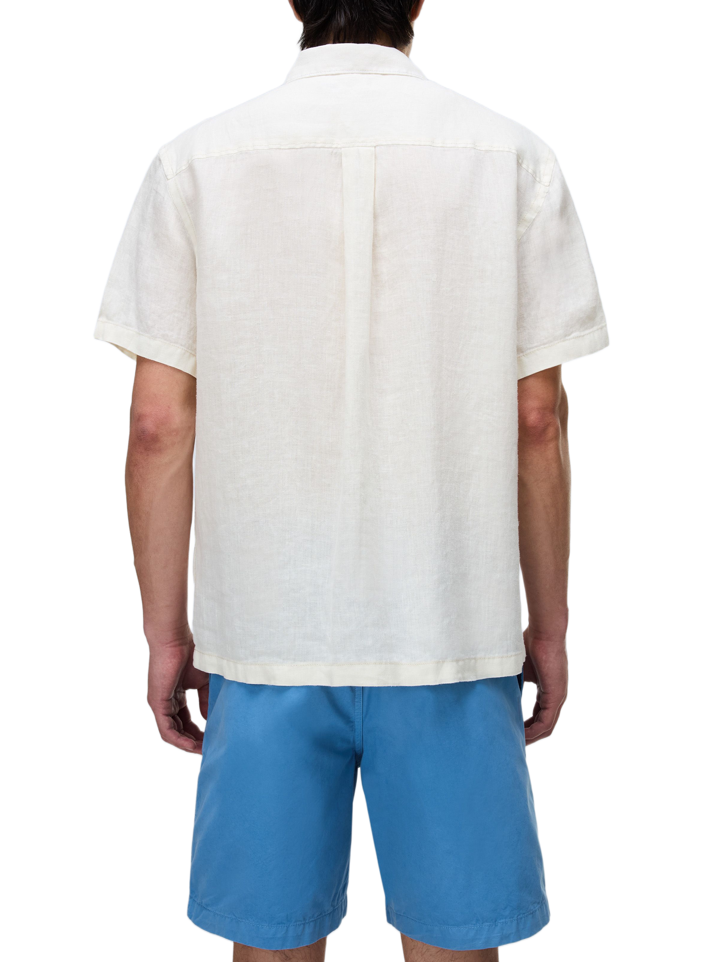 Chemise droite G-Linen en lin NAPAPIJRI Blanc