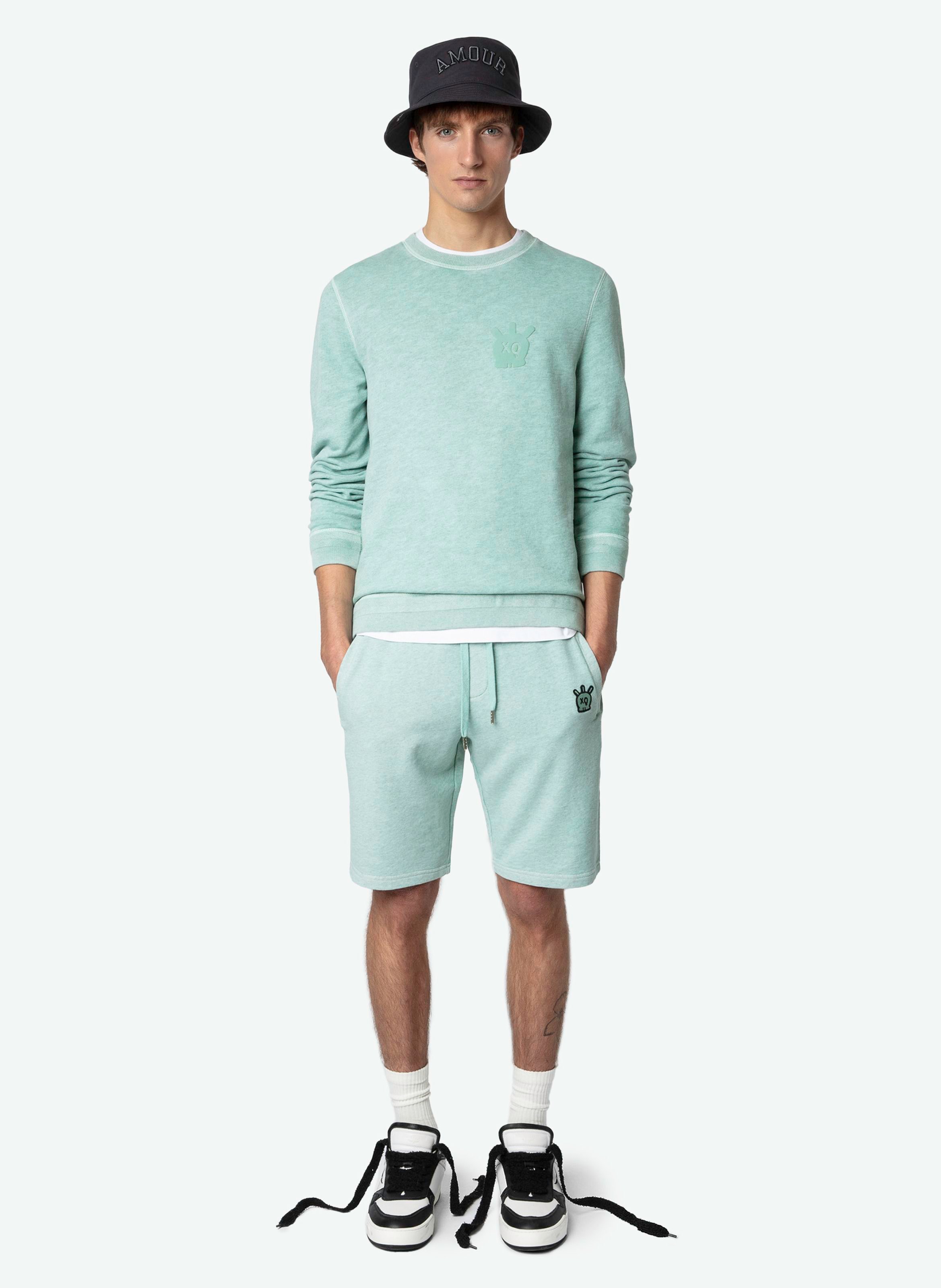 Sweatshirt col rond molletonné en coton stony ZADIG&VOLTAIRE Bleu