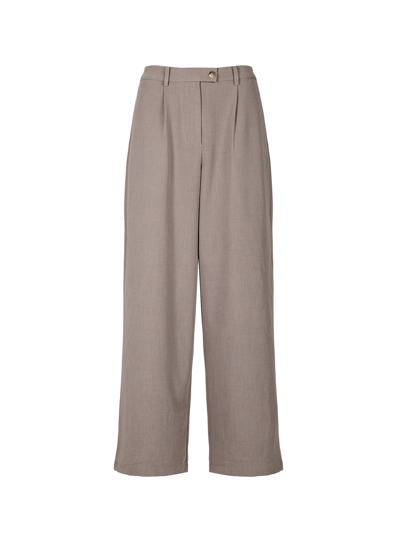 Pantaloni diritti con vita elasticizzata VILA Marrone