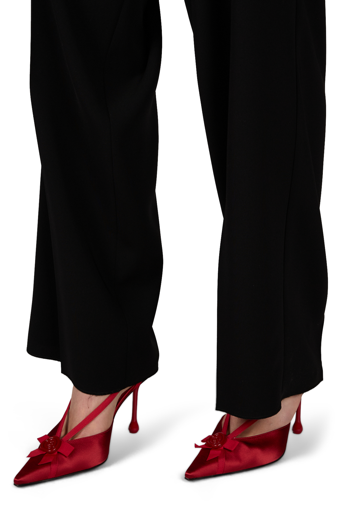 Sling-back Faya 95 détail noeud JIMMY CHOO Rouge