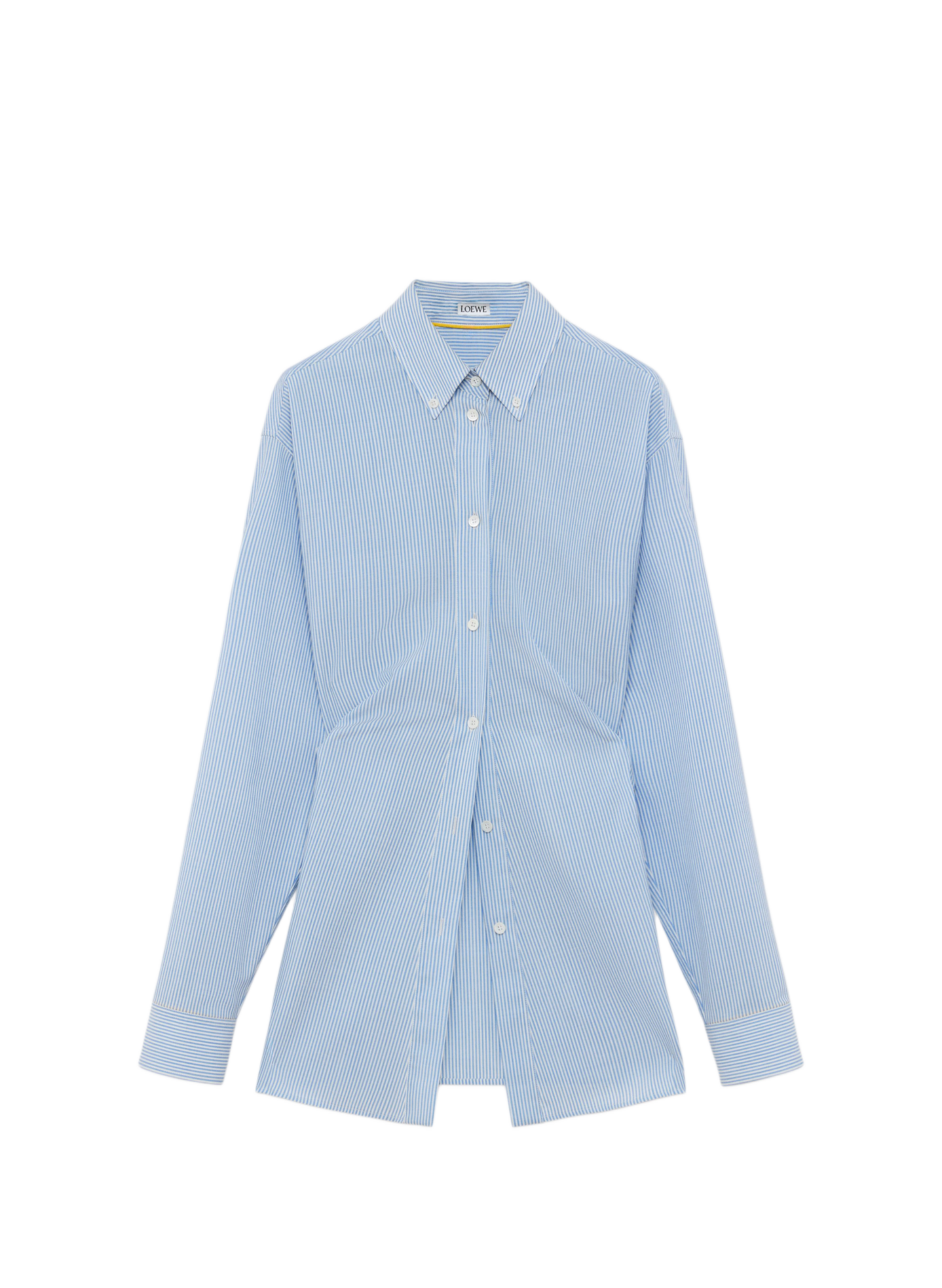 Gedrapeerde wollen gestreepte blouse LOEWE Blauw