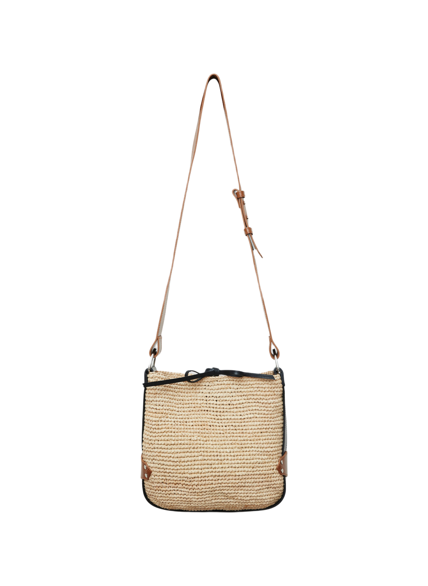 Mini sac Bayia en raphia et cuir ISABEL MARANT Mehrfarbig