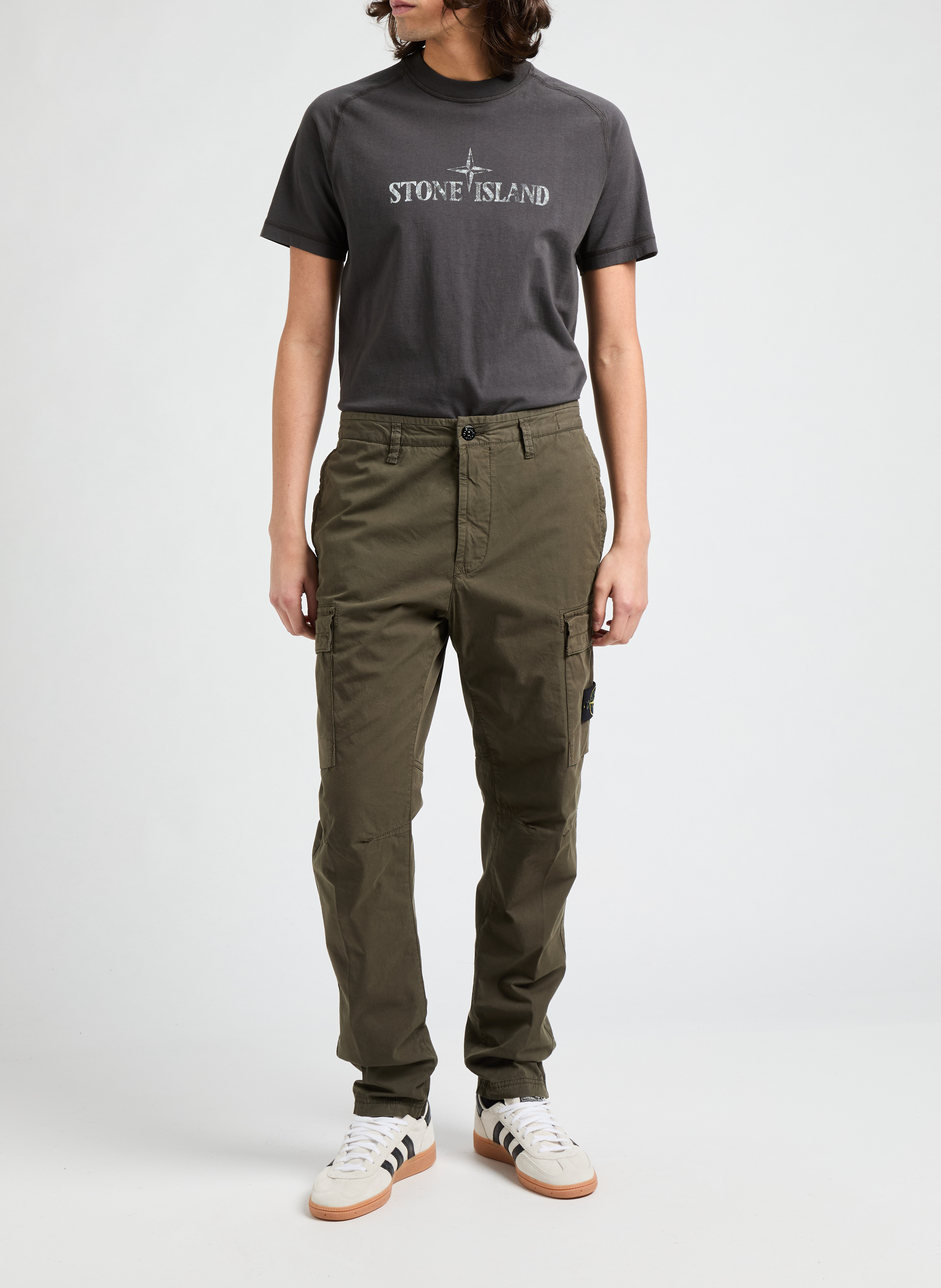T-shirt en coton STONE ISLAND Gris