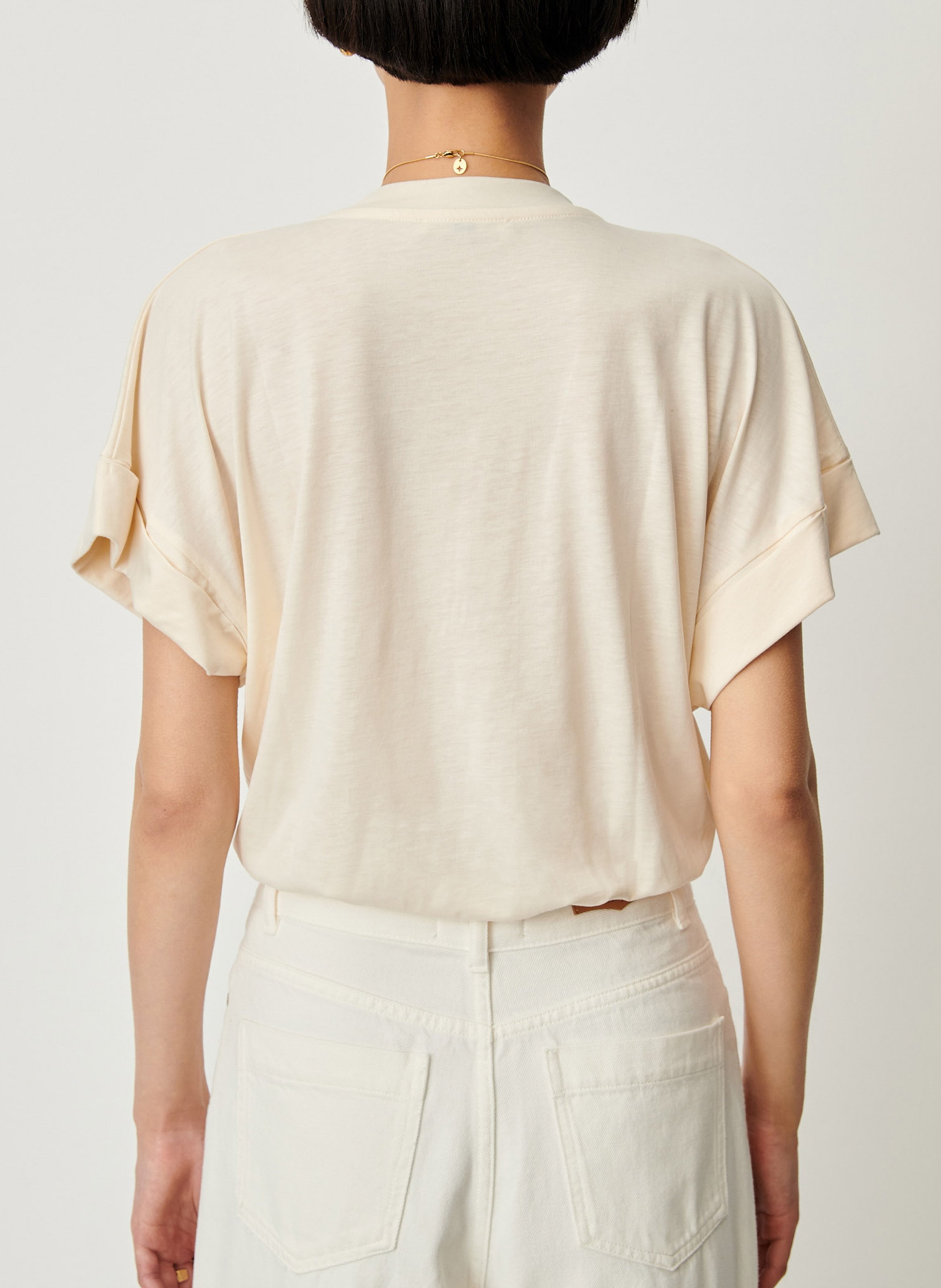 Tee-shirt col rond dimentica SESSUN Beige