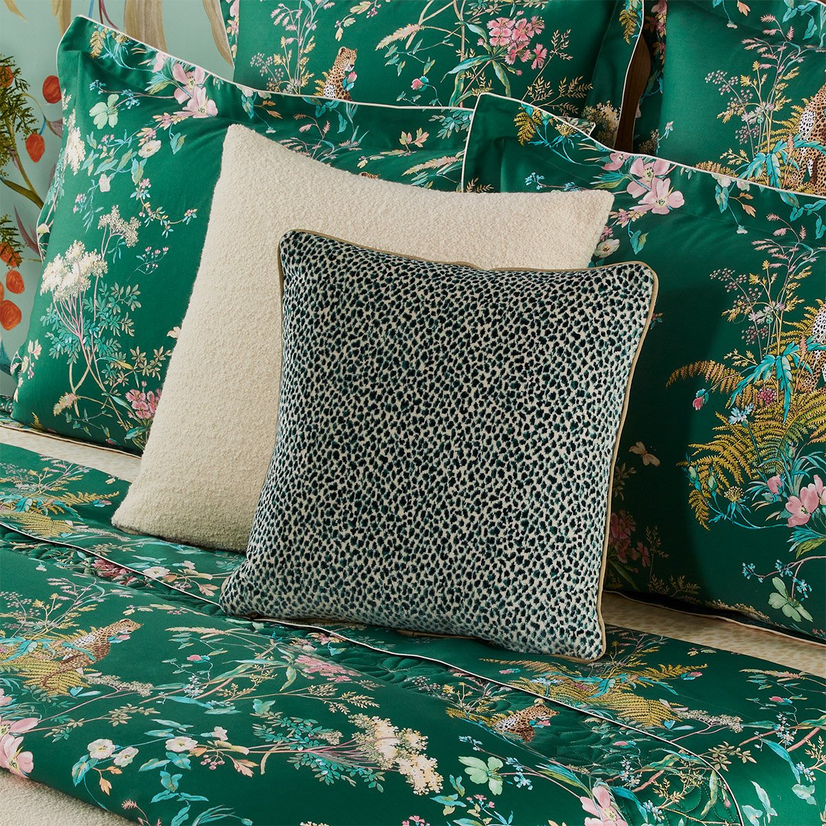 Housse de coussin en velours, zénaïde YVES DELORME Bleu