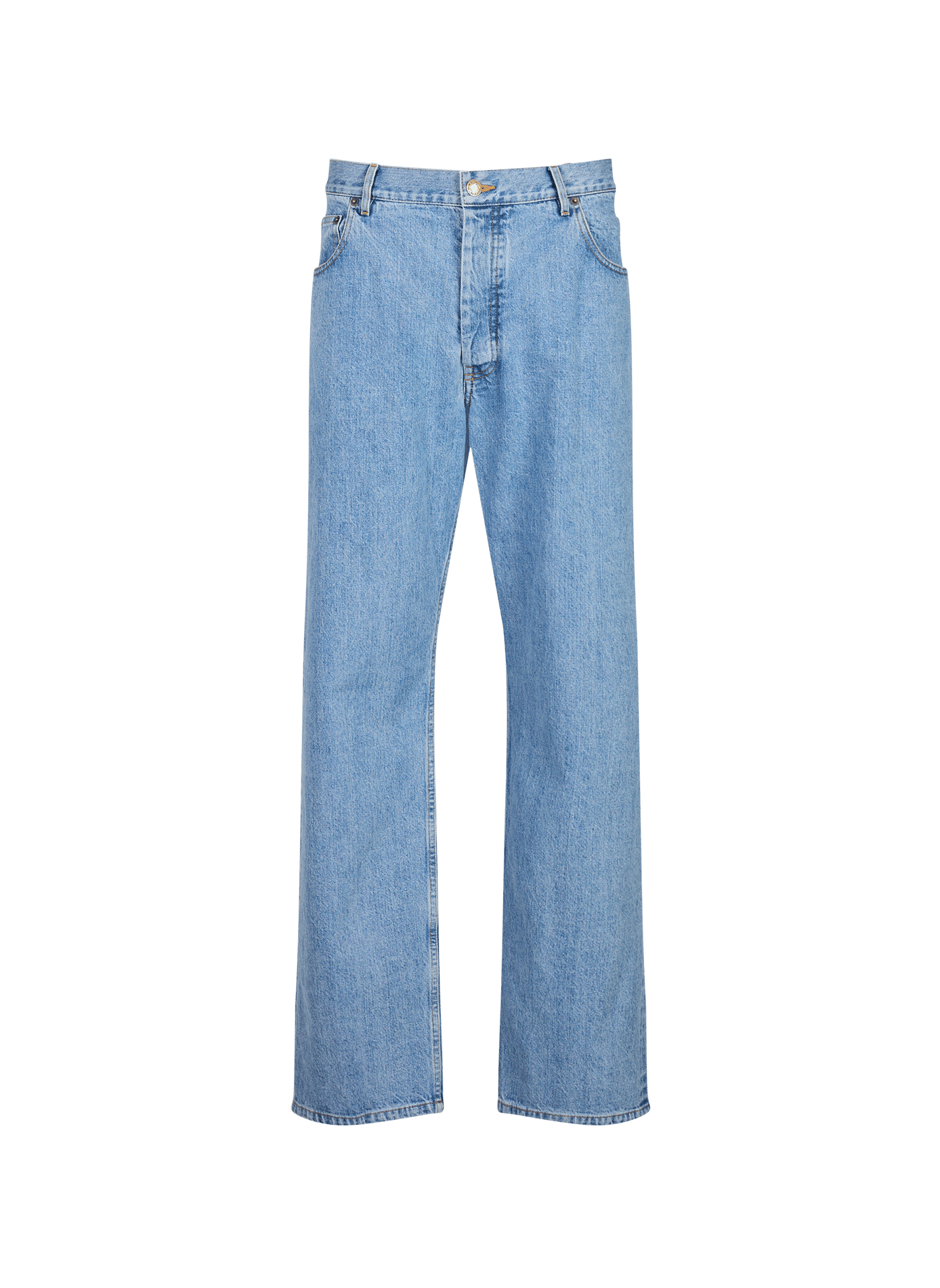 Straight-cut cotton jeans THOM BROWNE Blue