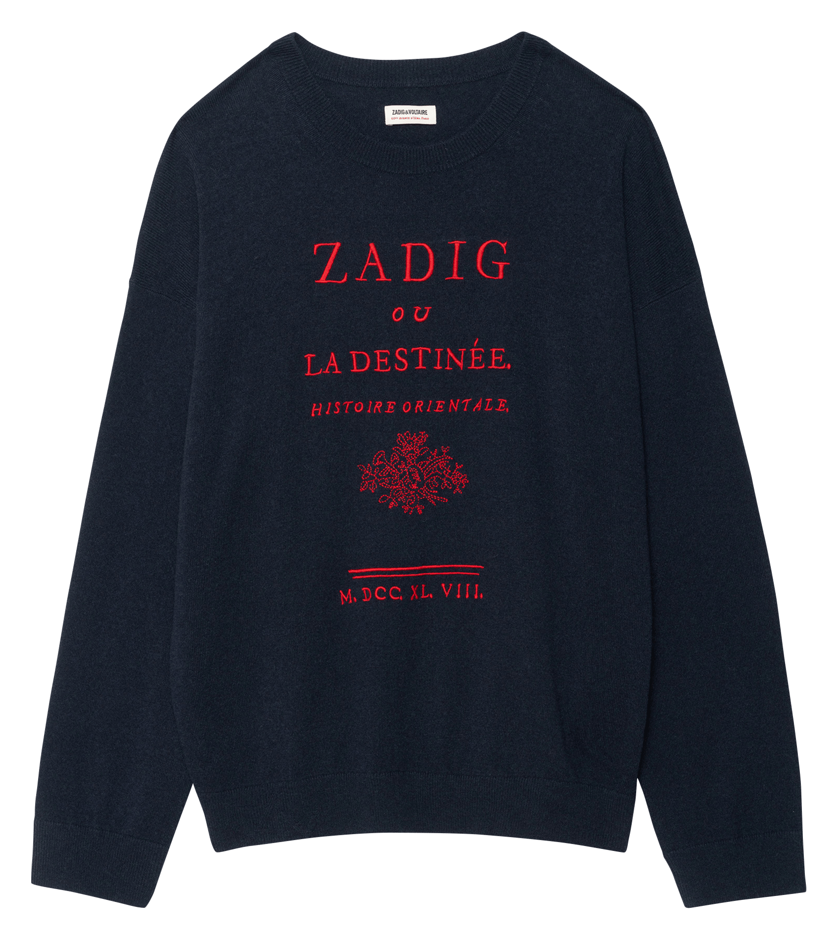 Rechte ronde hals trui van gemengde wol marko ZADIG&VOLTAIRE Blauw