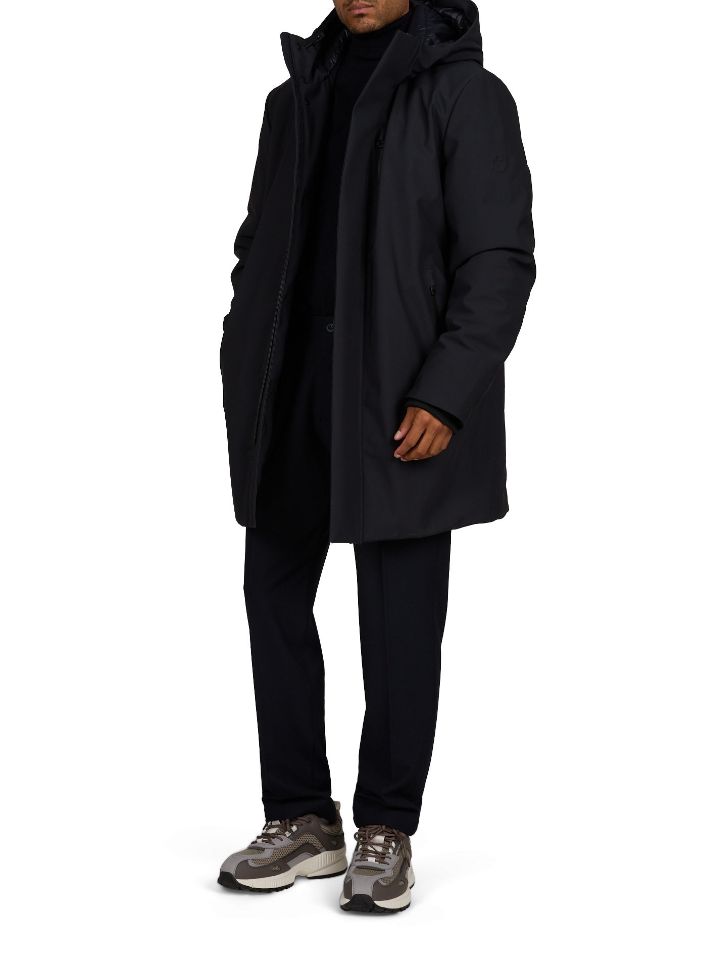 Parka droite à capuche STRELLSON Bleu