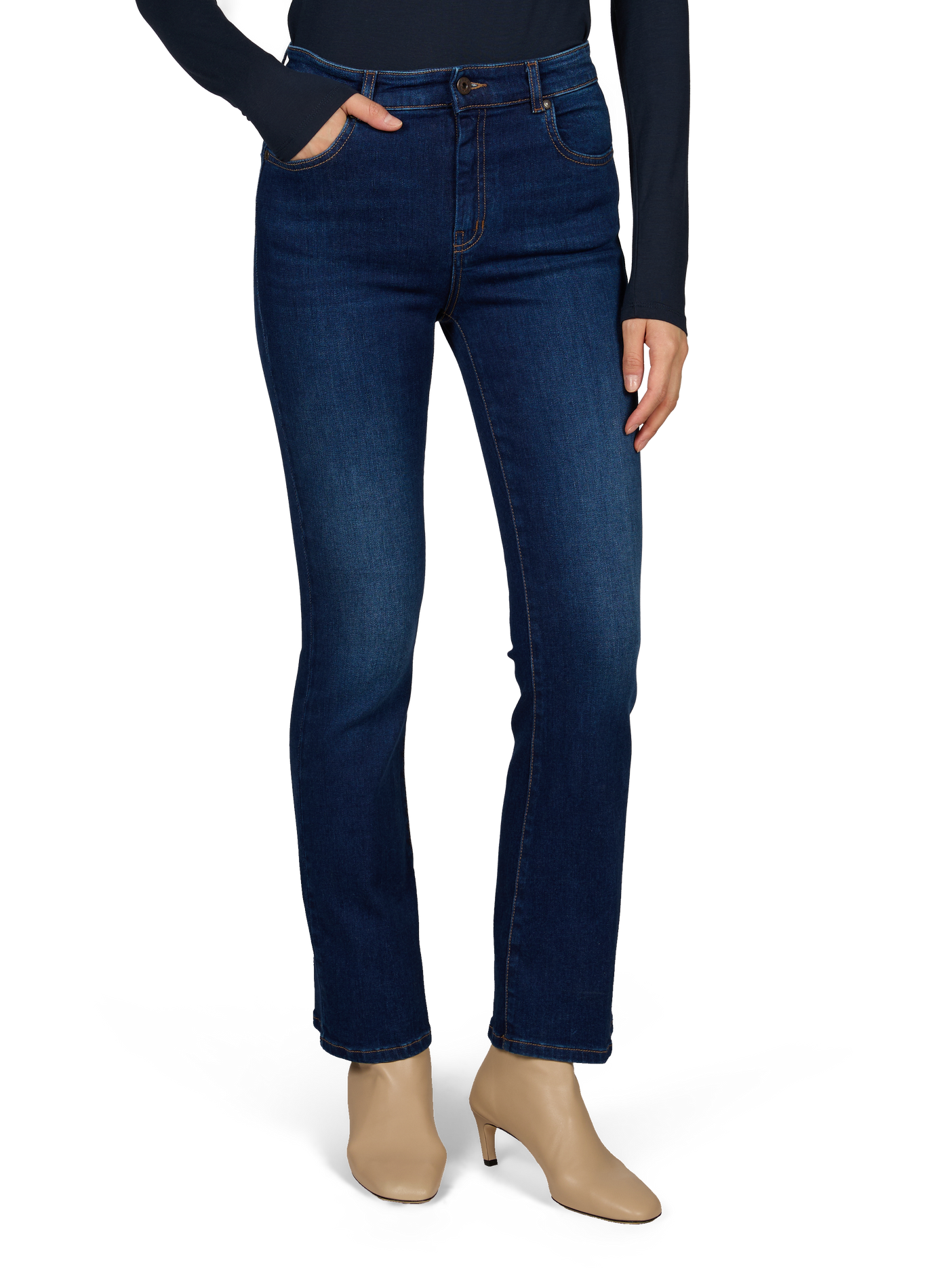 Boot-cut cotton blend jeans MAX MARA WEEK END Blue