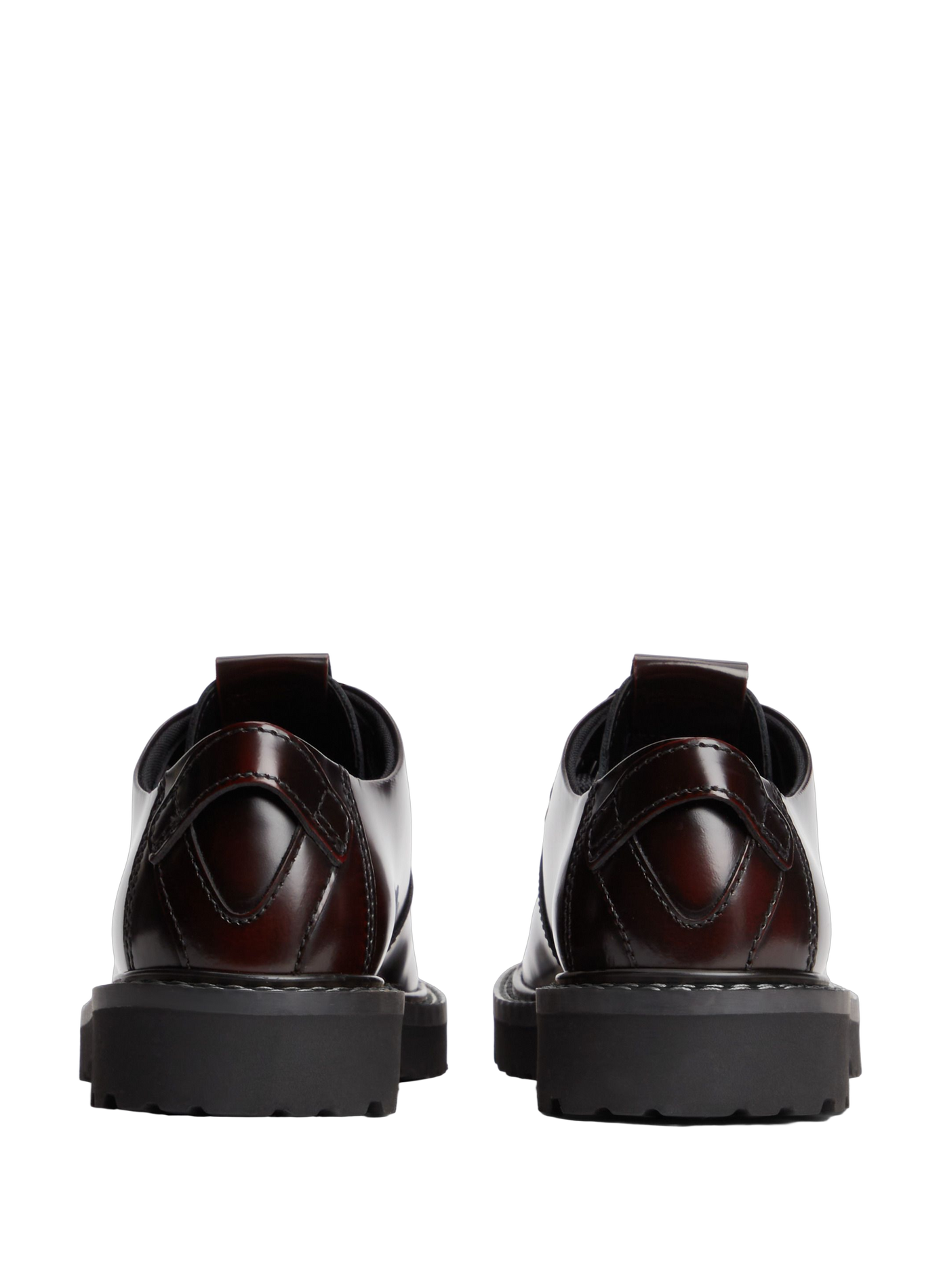 Round-toe leather derby shoes TOMMY HILFIGER Red