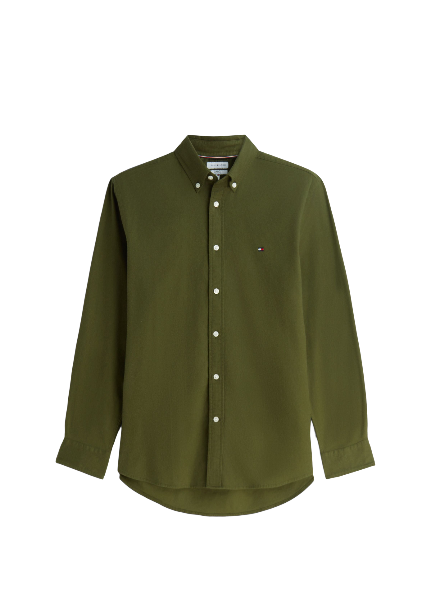 Chemise col américain en coton mélangé TOMMY HILFIGER Vert