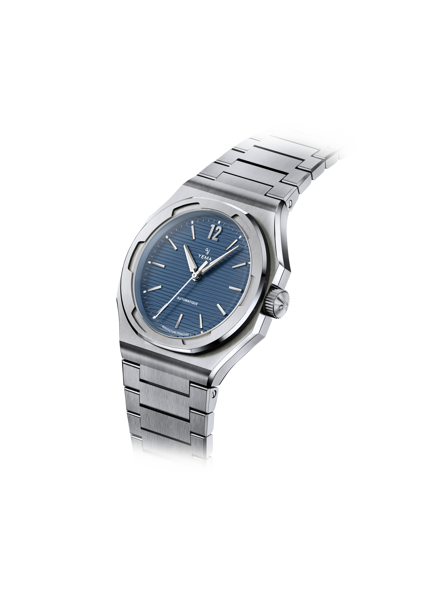 Montre automatique Wristmaster Slim CMM.20 en acier inoxydable YEMA Bleu
