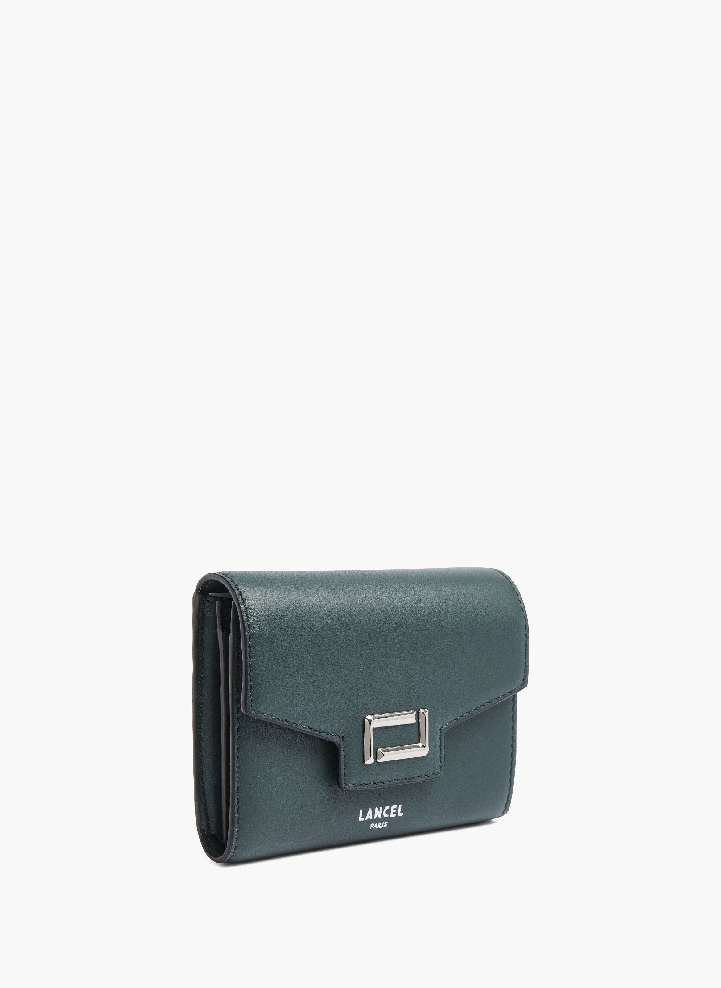 Portefeuille rectangulaire à rabat angele lancel - cuir lisse de vachette LANCEL Vert