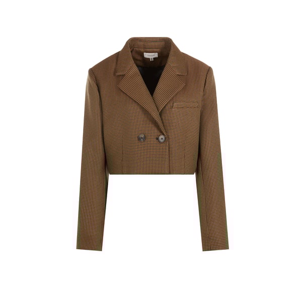 Veste courte Sanai en pied de poule