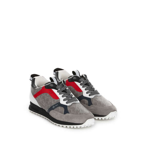 Dunhill Bi-material Low-top Trainers In Grey