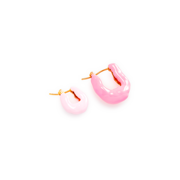 Boucles d'oreille Earset asymétriques en laiton plaqué or