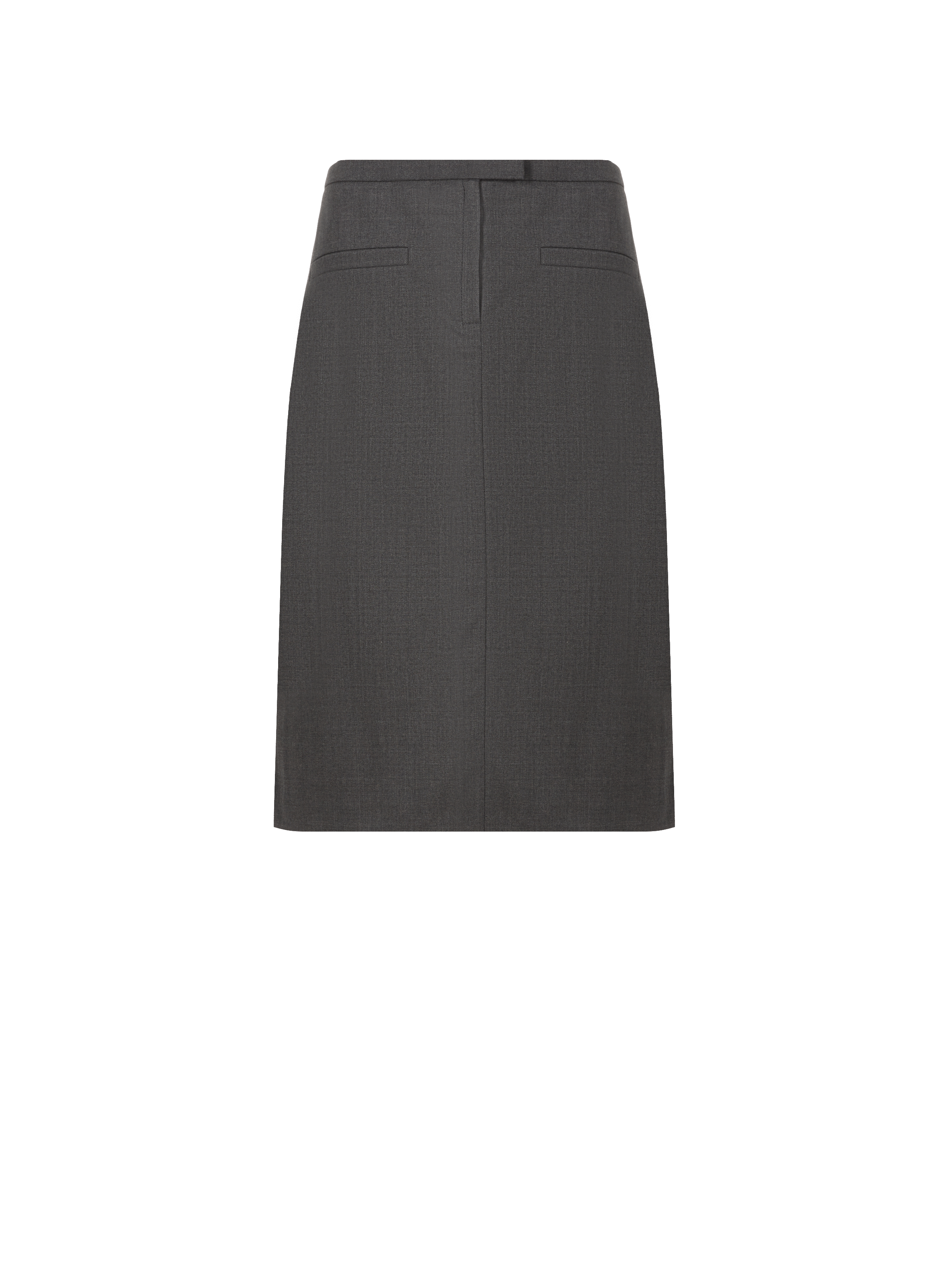 Jupe midi en laine vierge