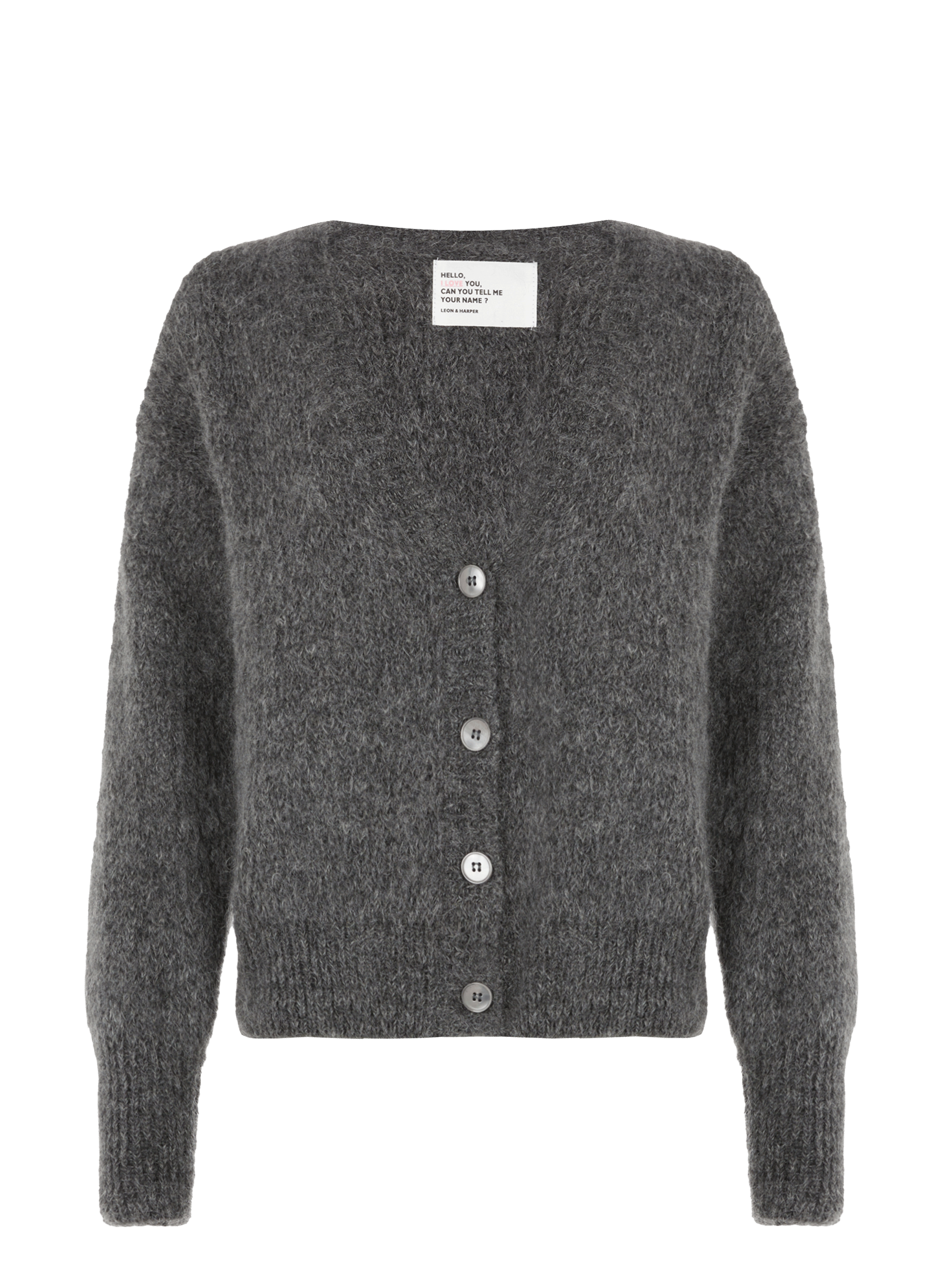 Cardigan en mohair et alpaga
