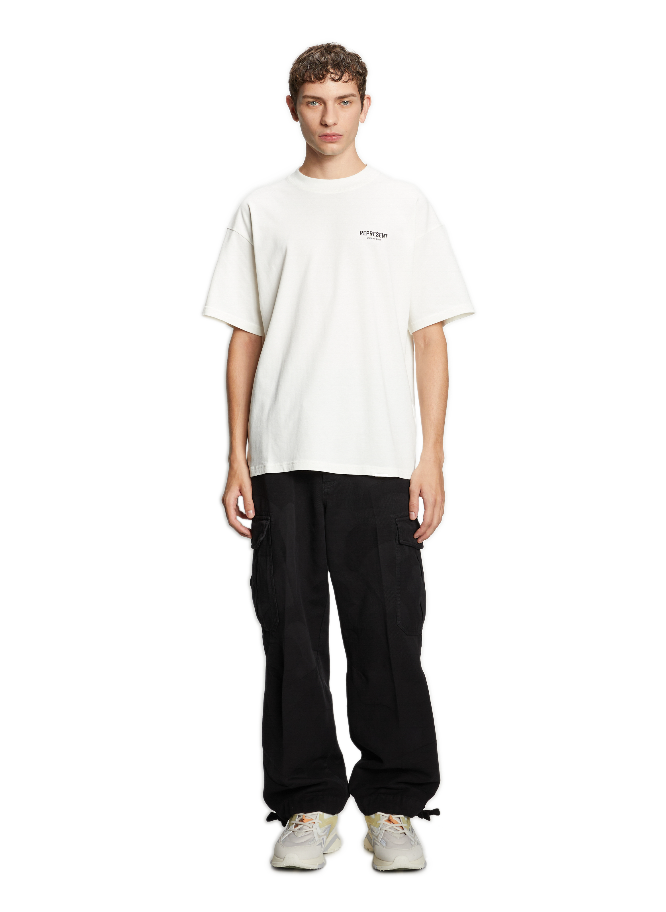 T-shirt droit en coton  REPRESENT Blanc