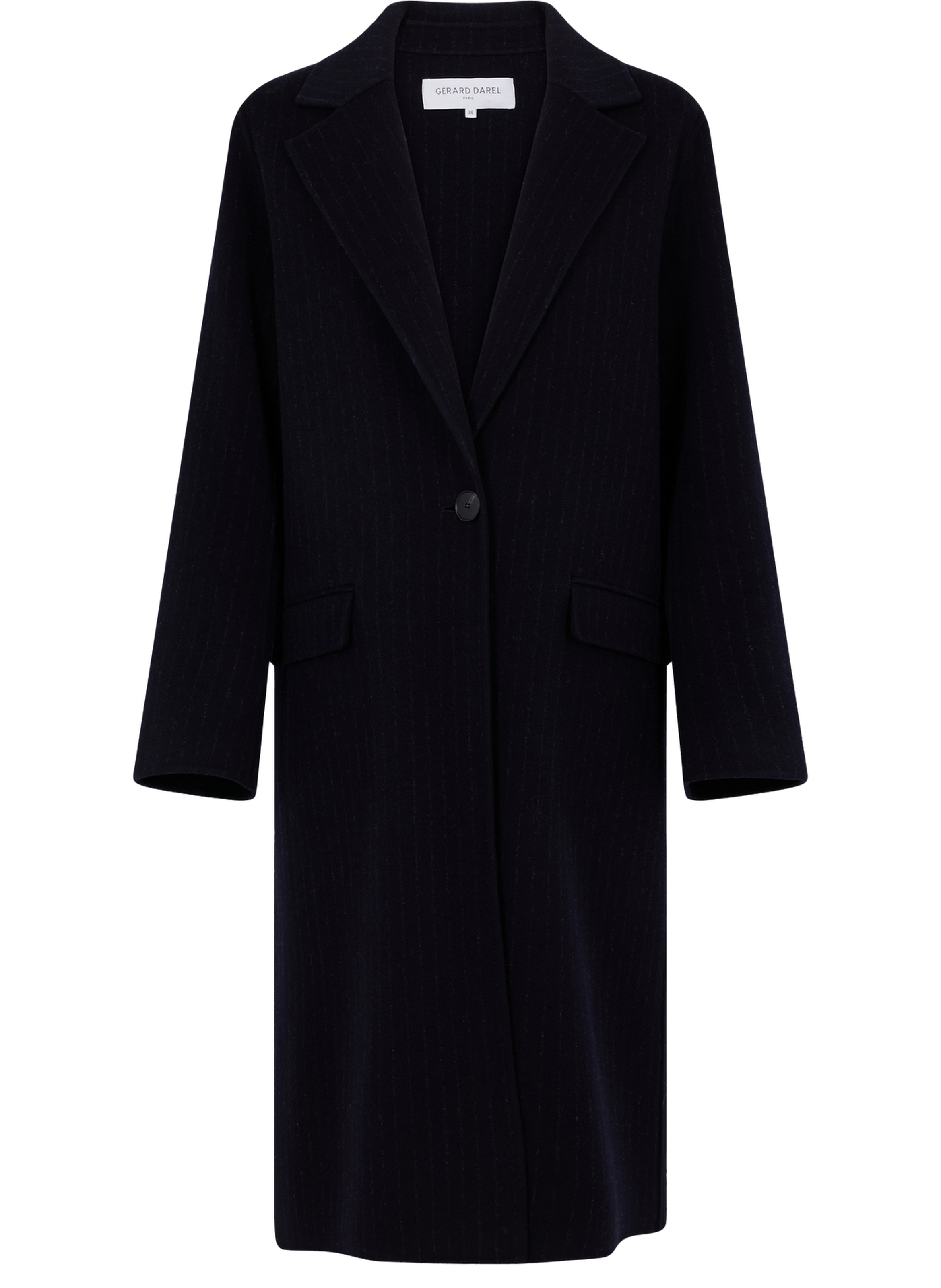 Manteau droit à fines rayures - lassia GERARD DAREL Bleu