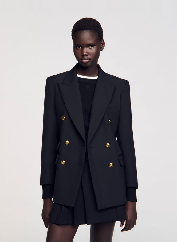 Veste tailleur cintrée Noir by SANDRO SANDRO Veste tailleur cintrée Noir