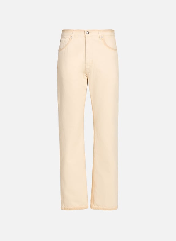 Straight cotton jeans Beige by 7 FOR ALL MANKIND 7 FOR ALL MANKIND Straight cotton jeans Beige