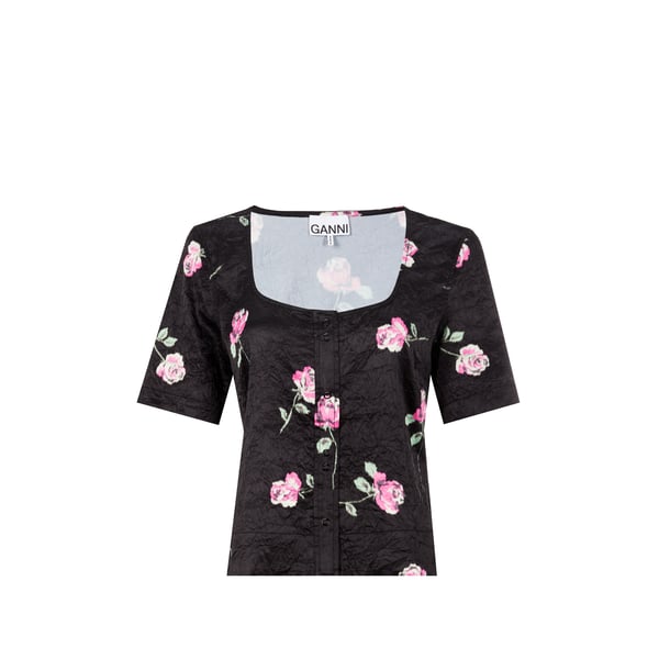 Top en satin froissé Top en satin froissé