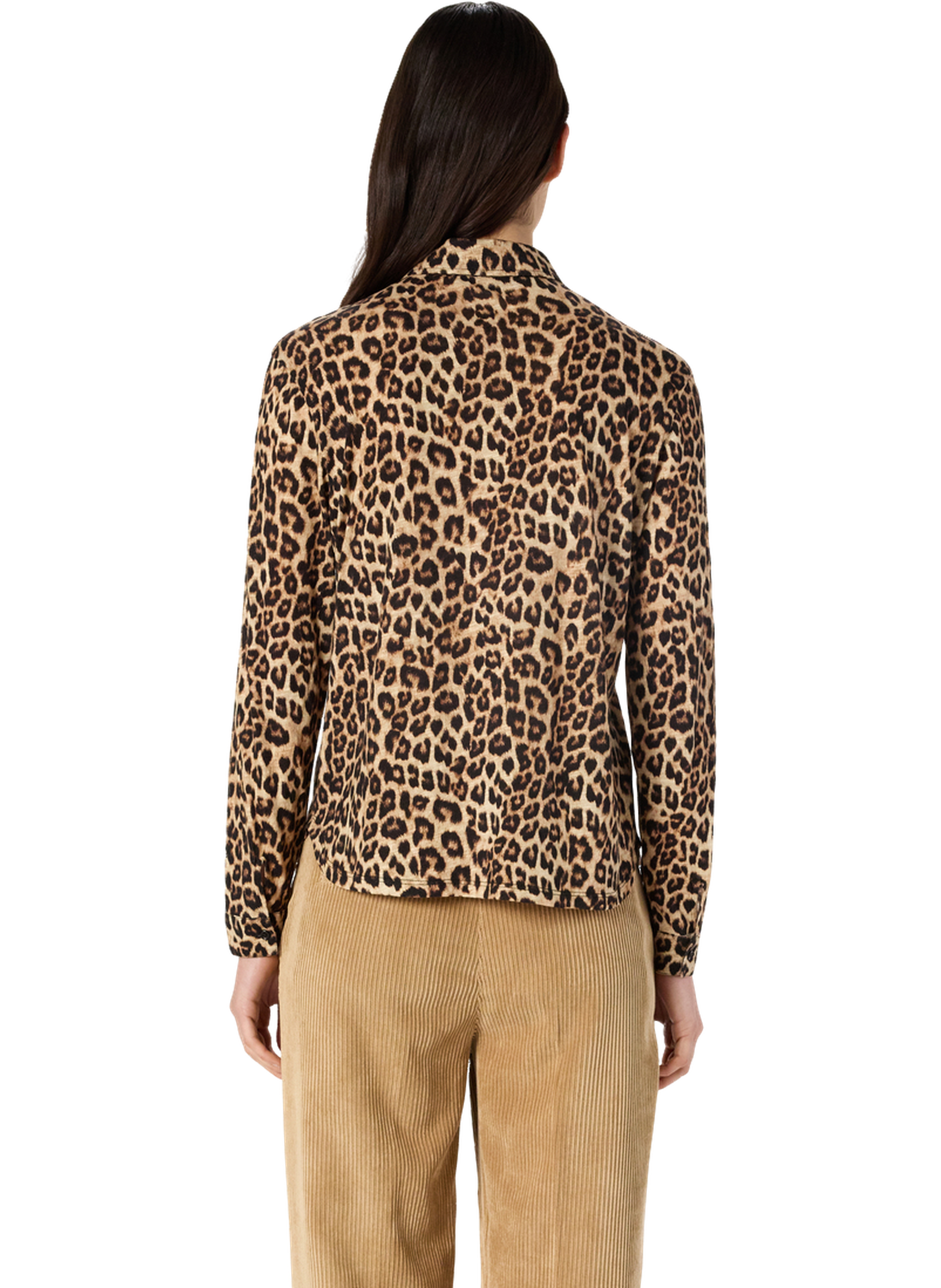 Chemise léopard en jersey - heloise GERARD DAREL Marron