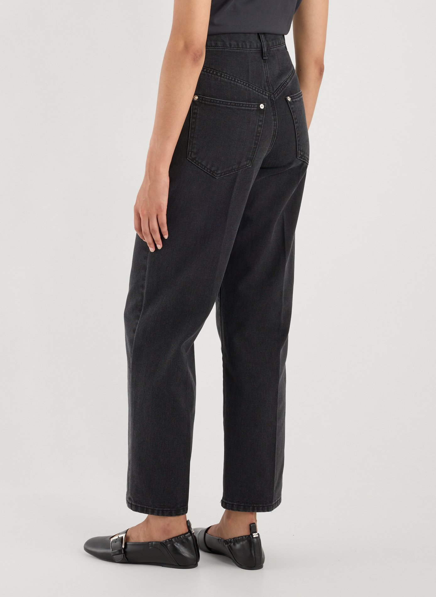 Straight cotton jeans EENK Black