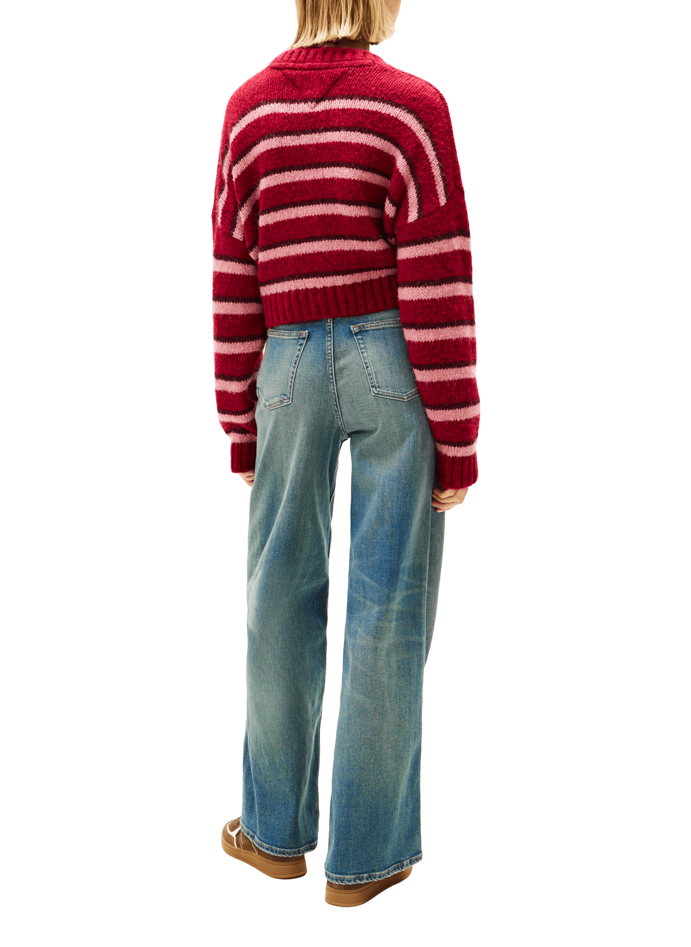 Cardigan rayé en maille TOMMY HILFIGER Multicolore