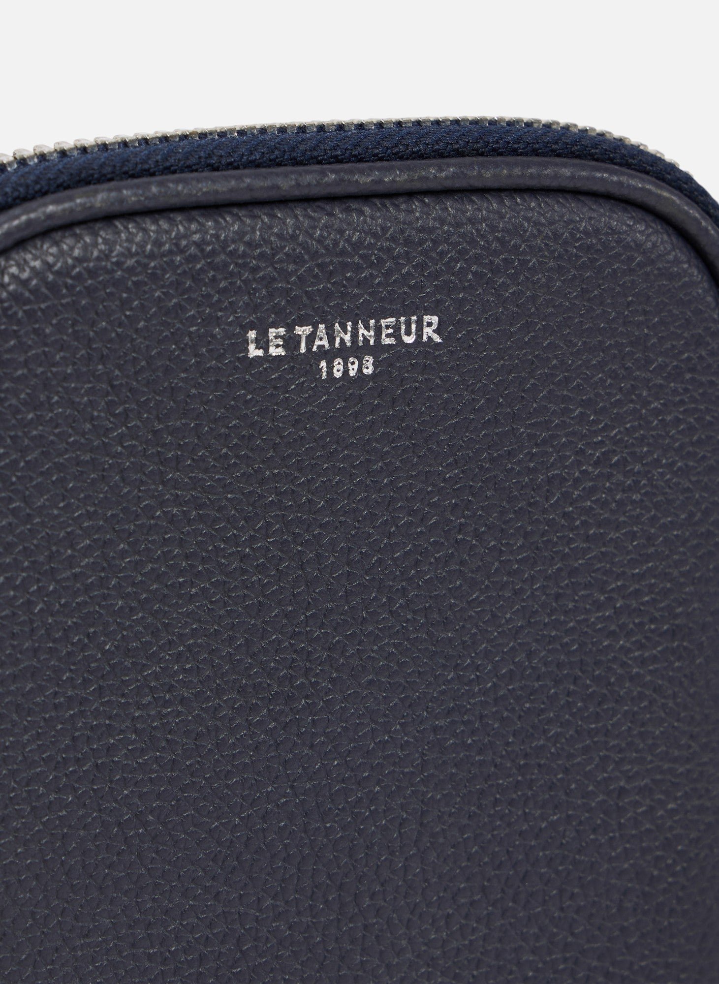 Etui téléphone en cuir grainé LE TANNEUR Bleu
