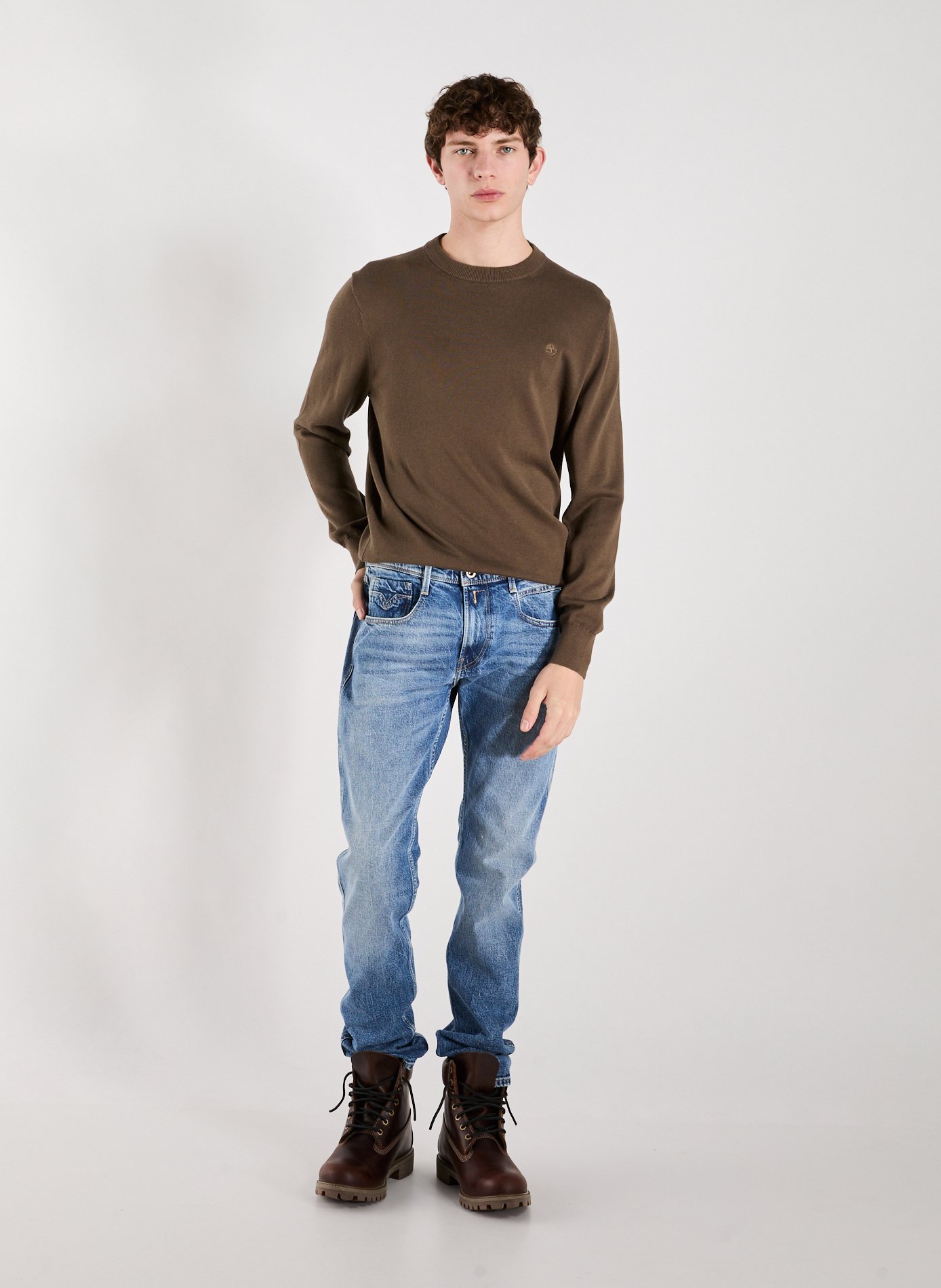 Cotton jumper TIMBERLAND Brown
