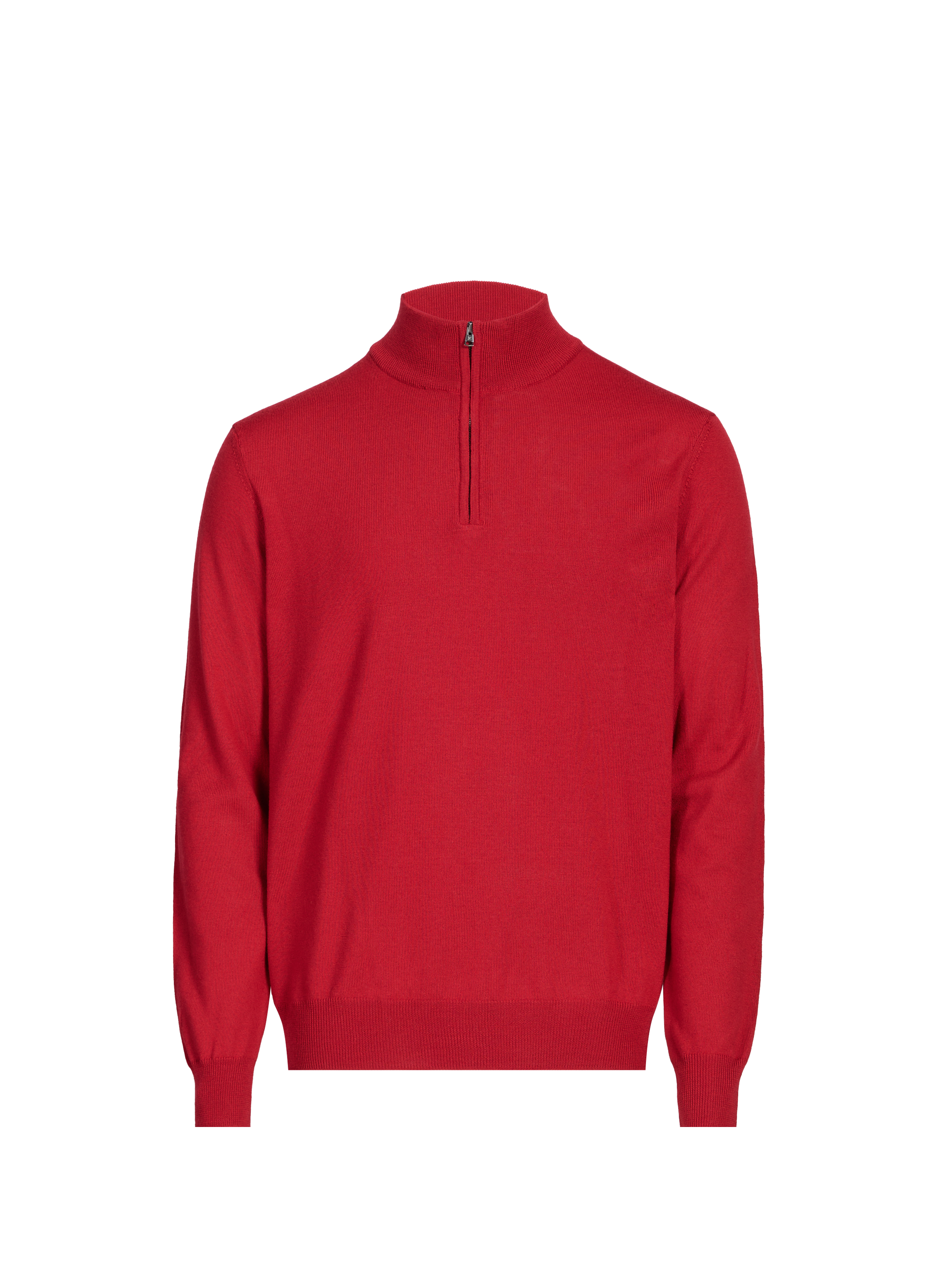 FACONNABLE Merino wool zip-neck jumper Red